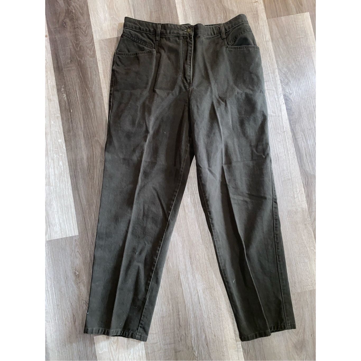 Other Christopher & Banks Green Pants, 100% Cotton- EUC, Size 14 Size 36" / US 14 / IT 50 - 2 Thumbnail