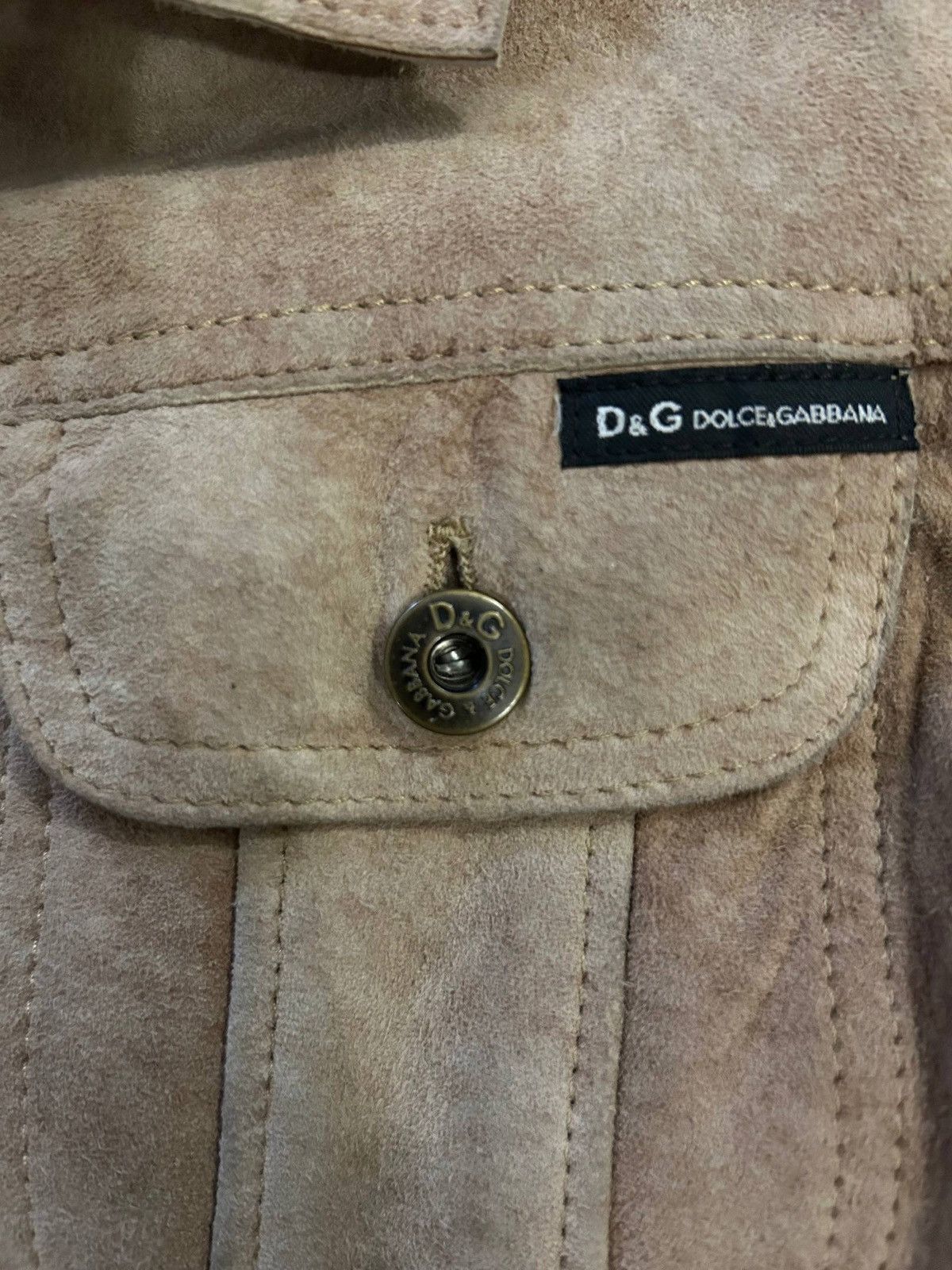 Dolce & Gabbana Y2KDolce & Gabbana Suede Leather Jacket Size XS / US 0-2 / IT 36-38 - 3 Thumbnail