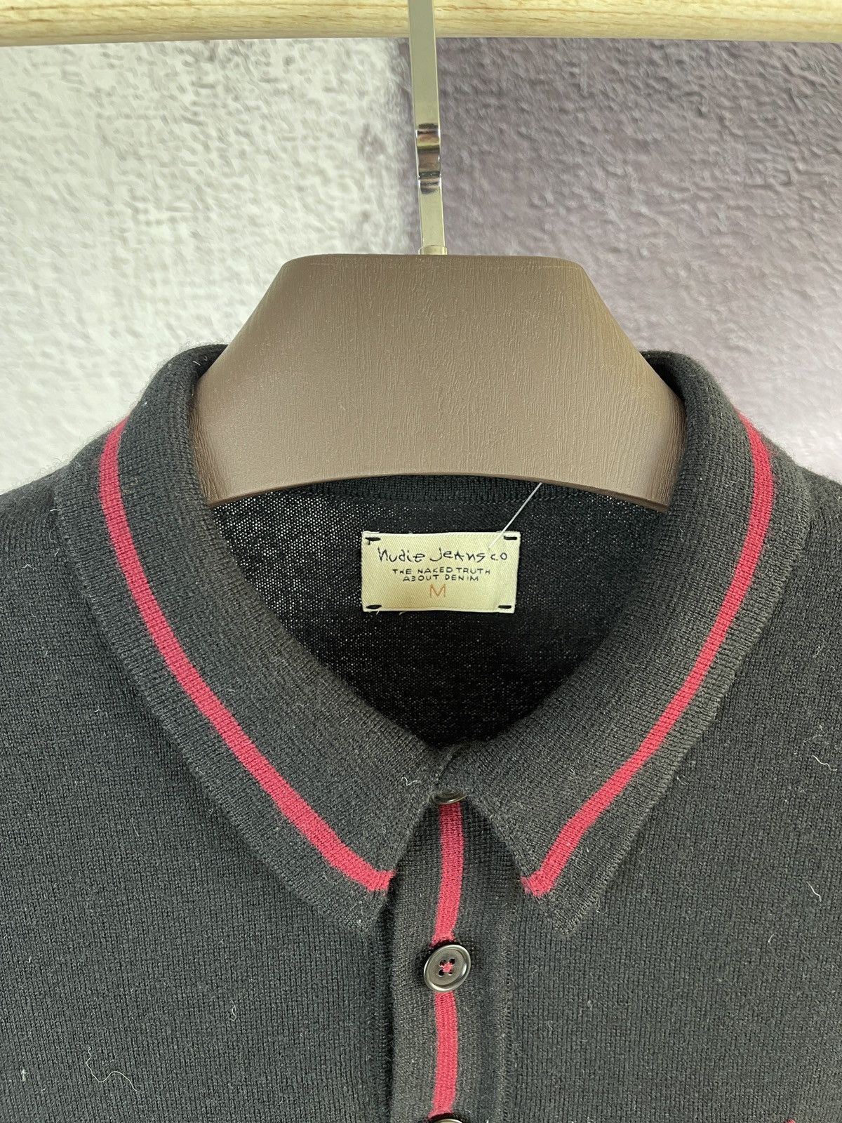 Nudie Jeans Nudie Jeans Men's Buster Polo Shirt NJCO striped wool Size US M / EU 48-50 / 2 - 5 Thumbnail