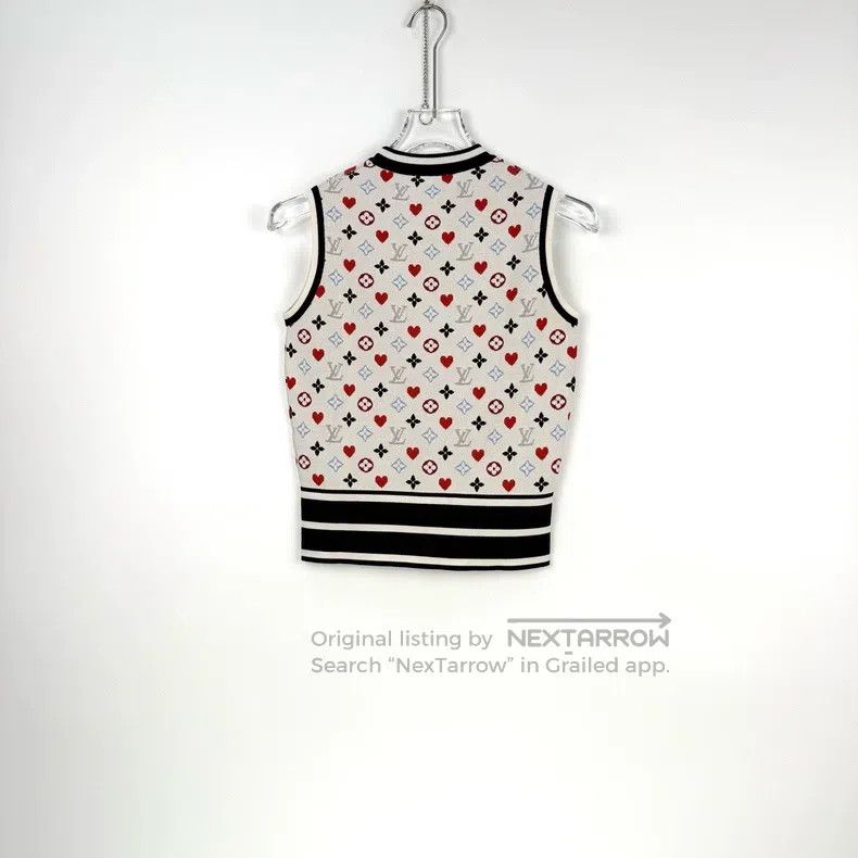 Louis Vuitton Louis Vuitton White playing card patterned knit vest Size S / US 4 / IT 40 - 4 Thumbnail