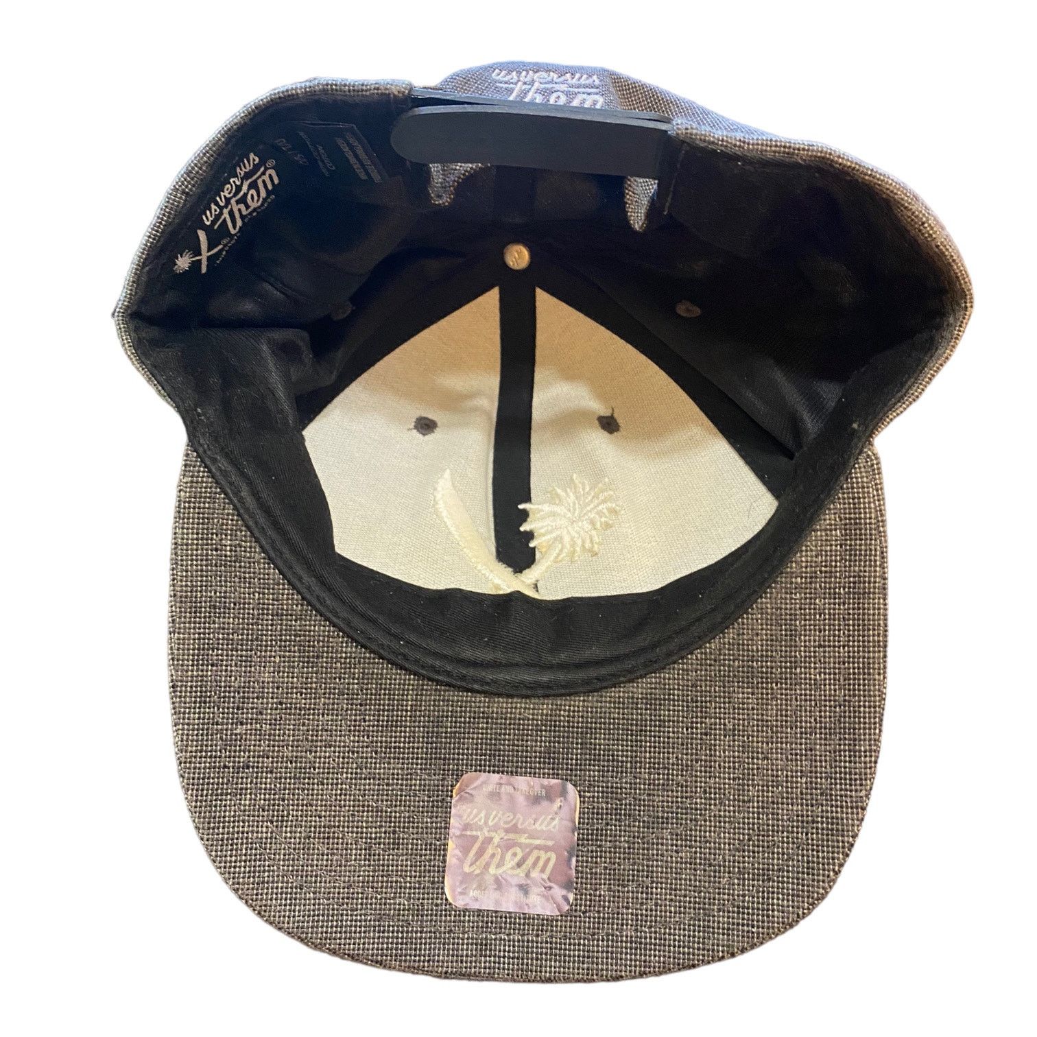 Us Versus Them Us Versus Them Gray Palm Tree Sword Snapback Hat One Size Size ONE SIZE - 3 Thumbnail