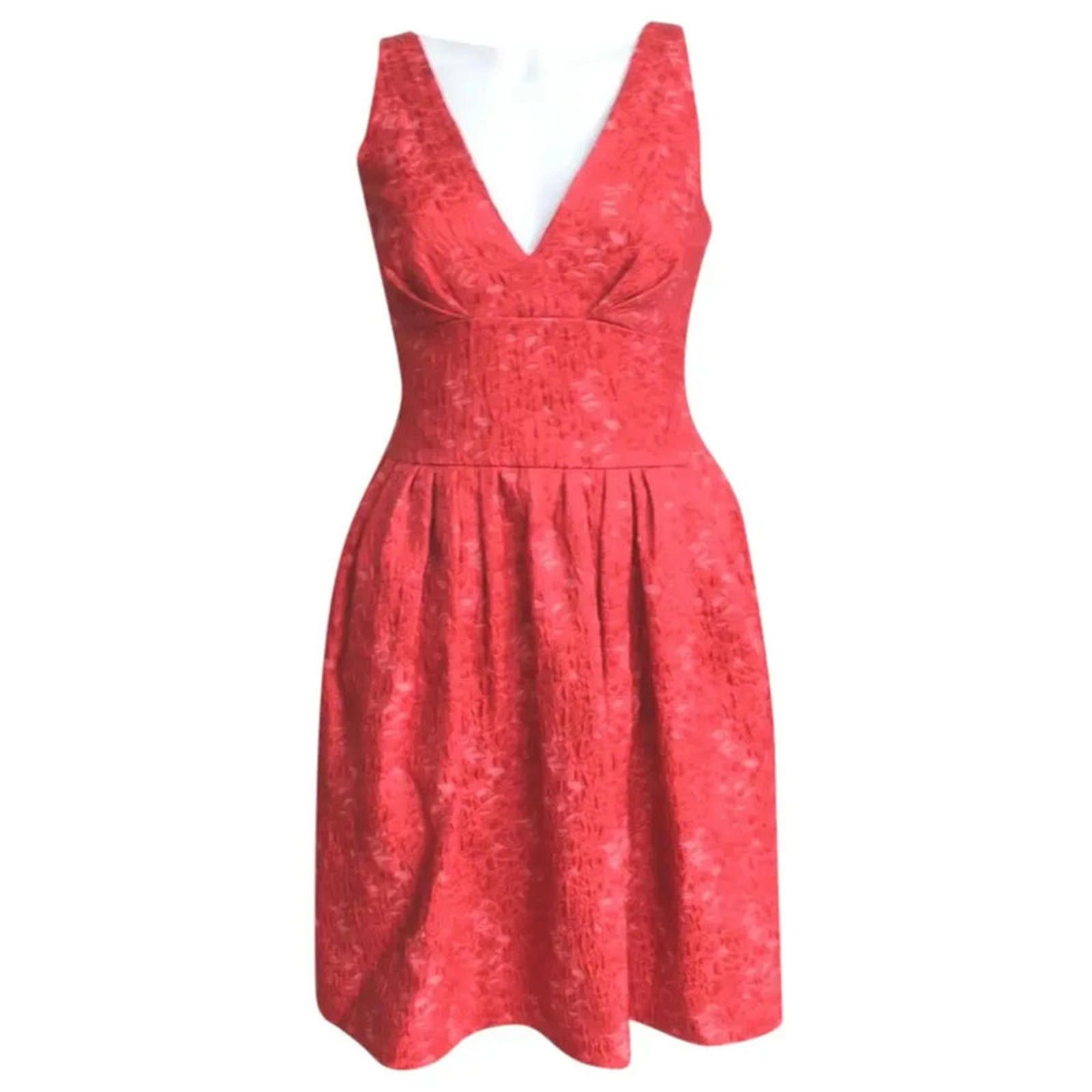 Moschino Moschino Red Jacquard Bow Dress It 40 Uk 8 RRP £980 Size S / US 4 / IT 40 - 3 Thumbnail