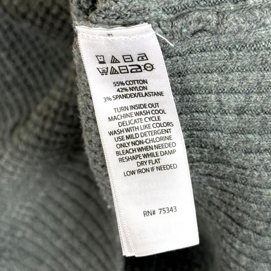 Vintage William Rast Gray Waffle-Knit 1/4 Zip Long Sleeve Pullover Sweater - Medium, Women’s, M, Solid, Preppy, School, Casual, Workwear Size M / US 6-8 / IT 42-44 - 4 Thumbnail