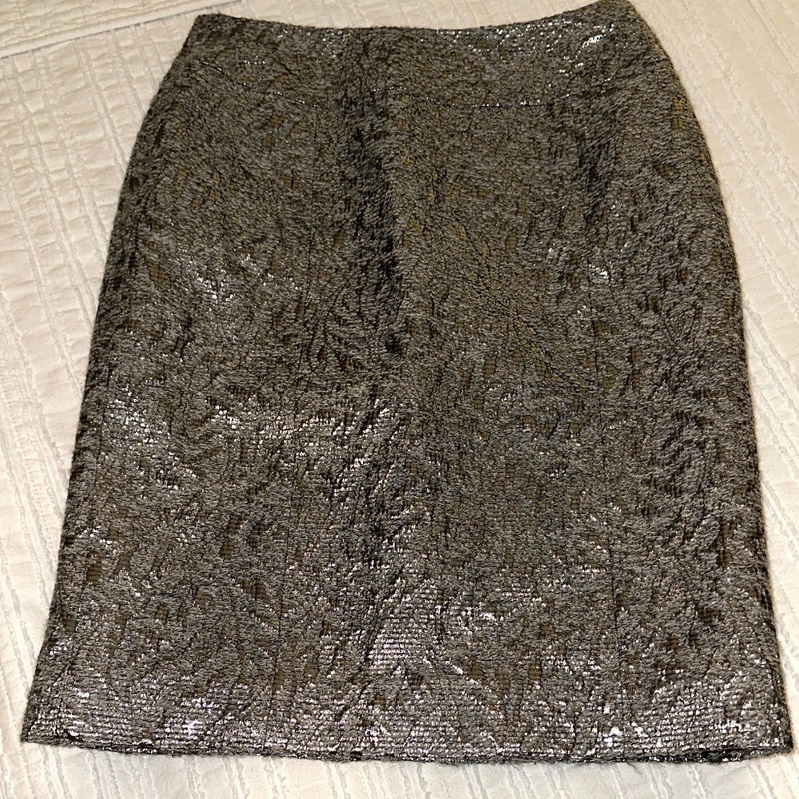 Other Lafayette 148 Sz 2 Skirt Alpaca Wool NEW Metallic Pencil Size 26" / US 2 / IT 38 - 5 Thumbnail