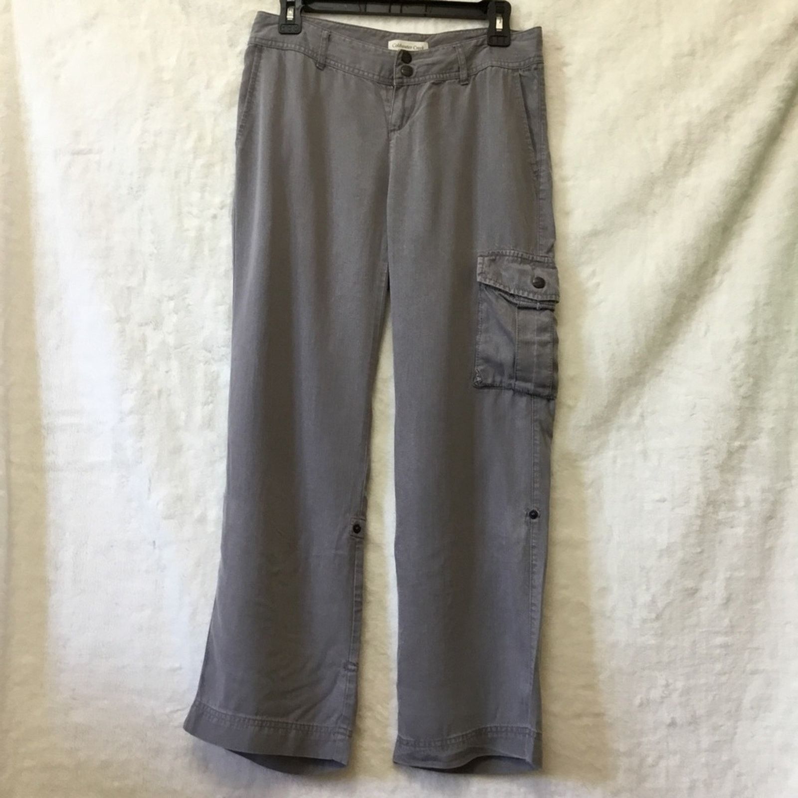 Coldwater Creek Coldwater Creek Gray with Bottom Button Up Pants Size 30" / US 8 / IT 44 - 2 Thumbnail
