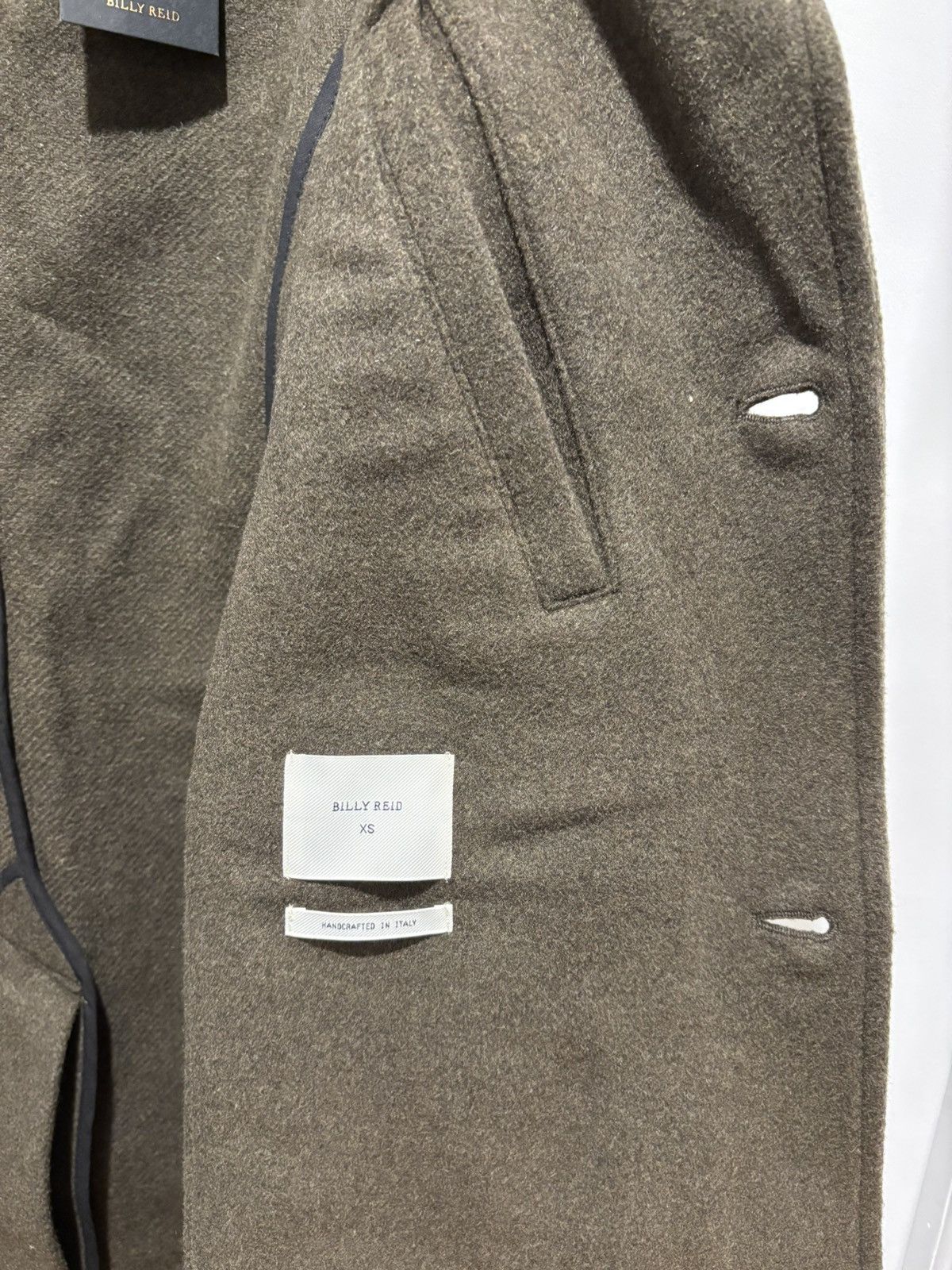 Billy Reid $898 NWT Billy Reid Coat XS Olive Green Boiled Wool Jordan Size US XS / EU 42 / 0 - 5 Thumbnail