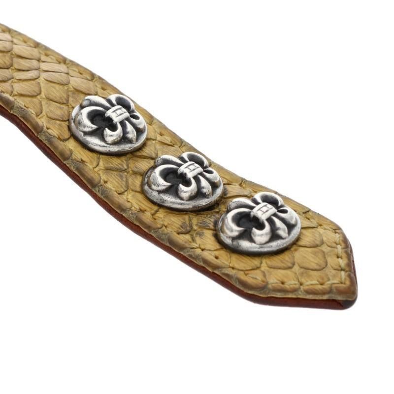 Chrome Hearts Chrome Hearts Fleur Snake leather Bracelet Size ONE SIZE - 4 Thumbnail