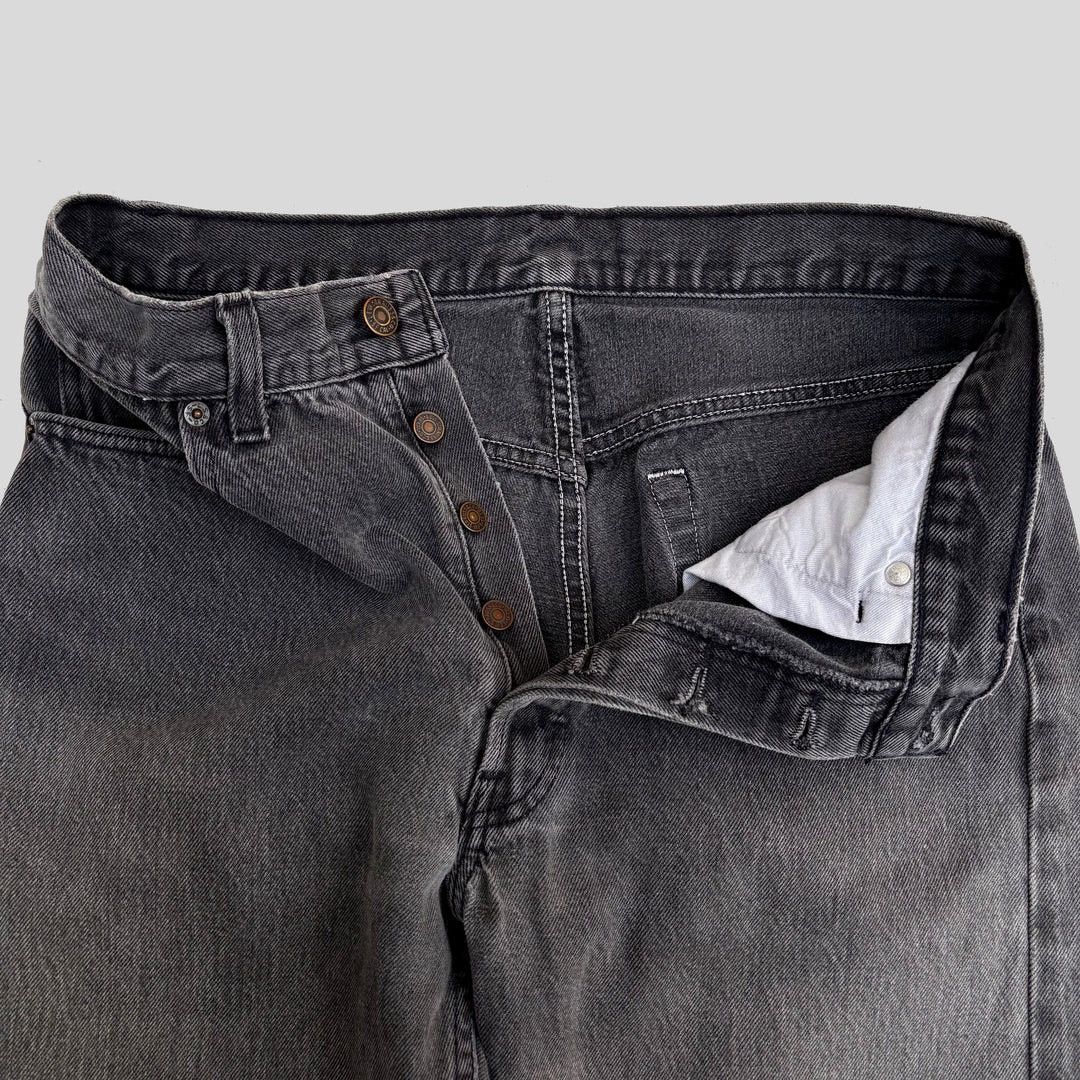 Levi's × Vintage Levi’s 501 1980 80s Vintage W30 L31 USA Black Denim Jeans Size US 30 / EU 46 - 3 Thumbnail