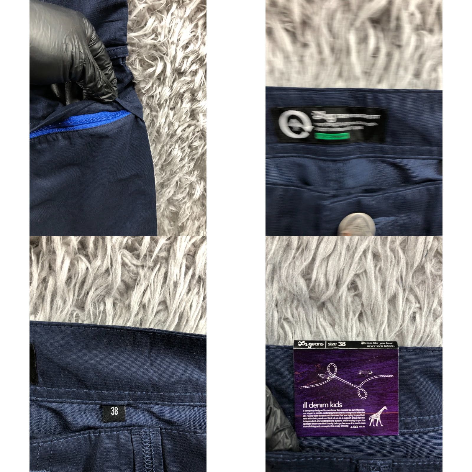 Vintage LRG LRGeans Convertible Pants Mens 38 Blue Cargo Pocket Cargo Pant Regular 34in Inseam Men Blue 90s? Size US 38 / EU 54 - 10 Thumbnail
