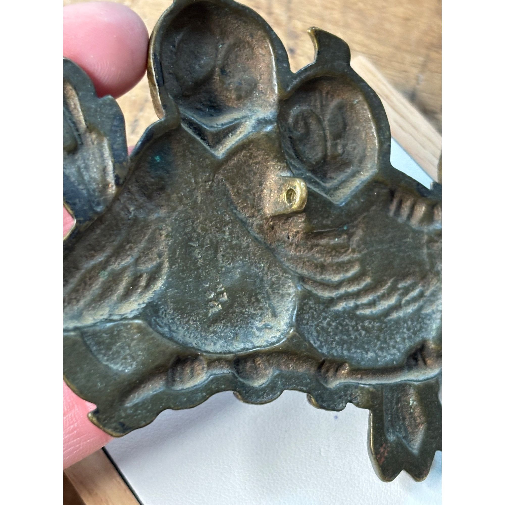 Other Vintage Solid Brass Lovebird Wall Hanging Decor 4.5" Wide Ru Size ONE SIZE - 6 Thumbnail