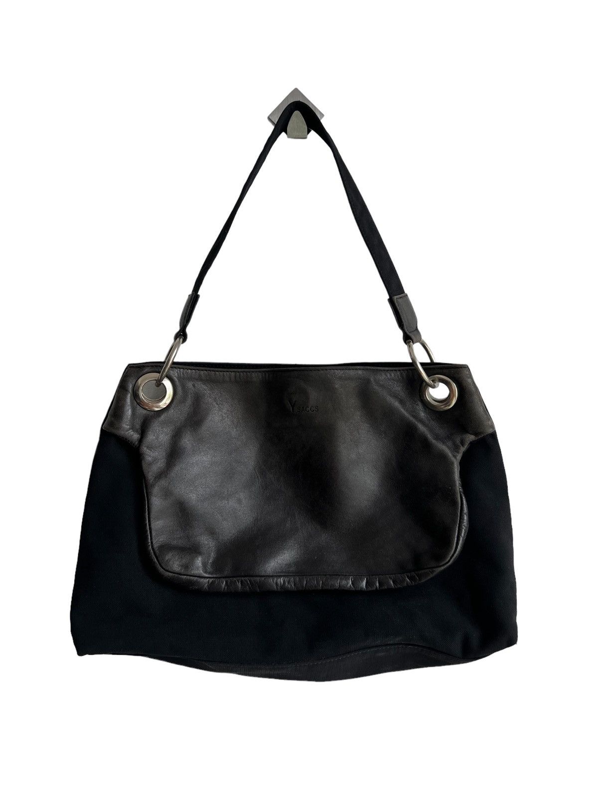 Yohji Yamamoto OG Yohji Yamamoto Y'saccs Hybrid Leather Nylon Tactical Bag Size ONE SIZE - 3 Thumbnail