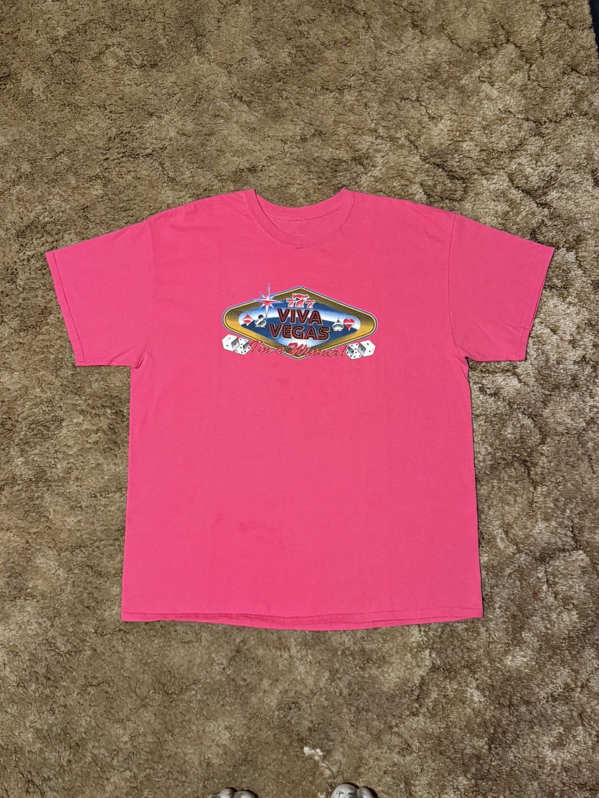 Vintage Vintage 777 Viva Vegas T-Shirt Im A Winner Tee Pink XLarge Size US XL / EU 56 / 4 - 1 Thumbnail