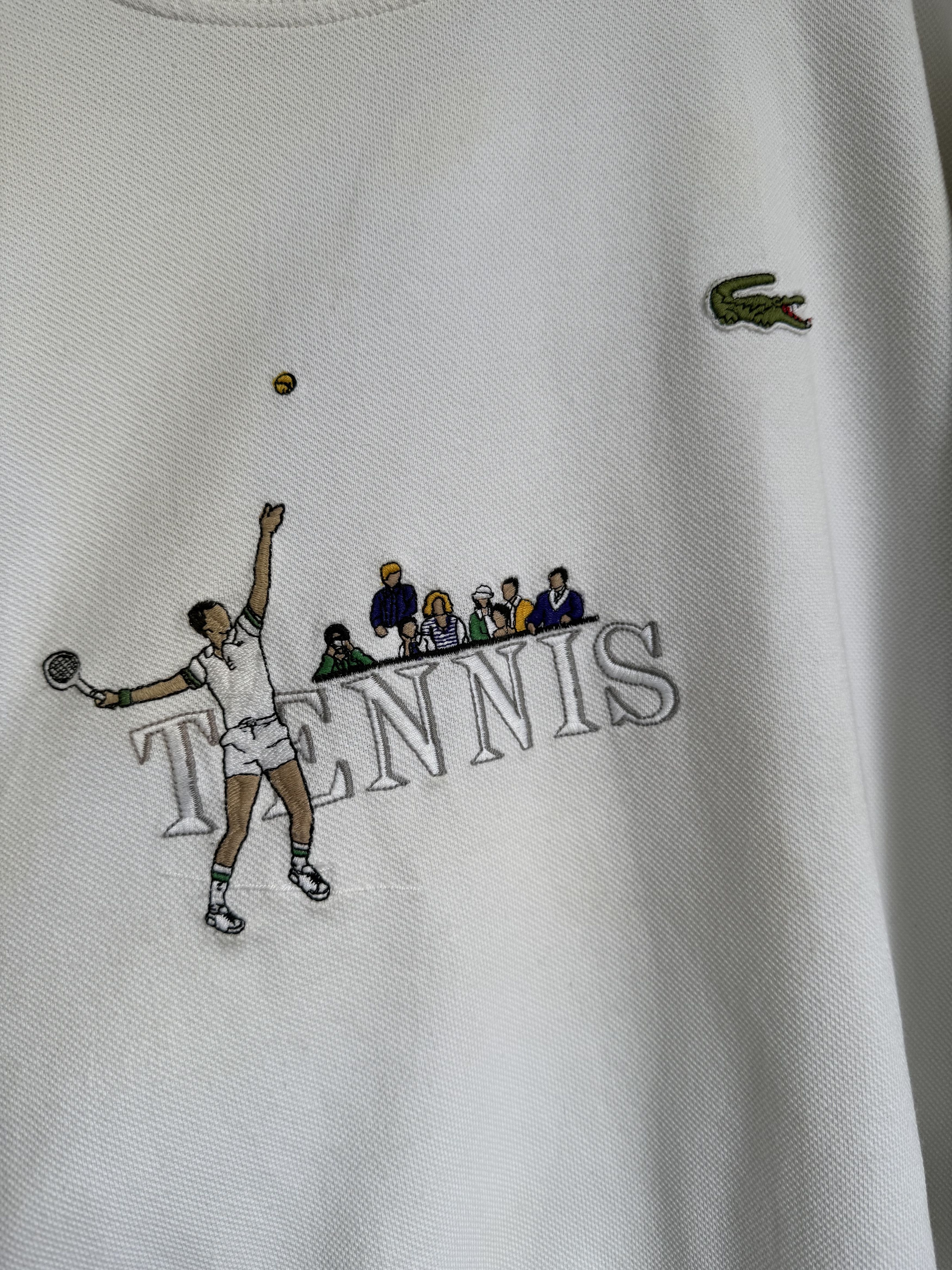 Lacoste Vintage Lacoste Chemise tennis embroidered crewneck Size US L / EU 52-54 / 3 - 5 Thumbnail