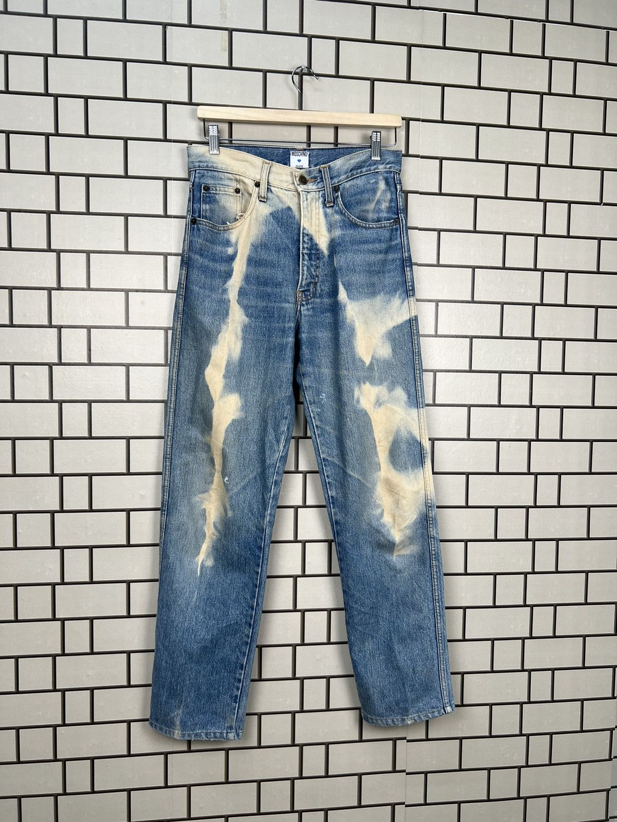 Moschino × Vintage Moschino Acid Wash Vintage Jeans Pants Size US 30 / EU 46 - 2 Thumbnail