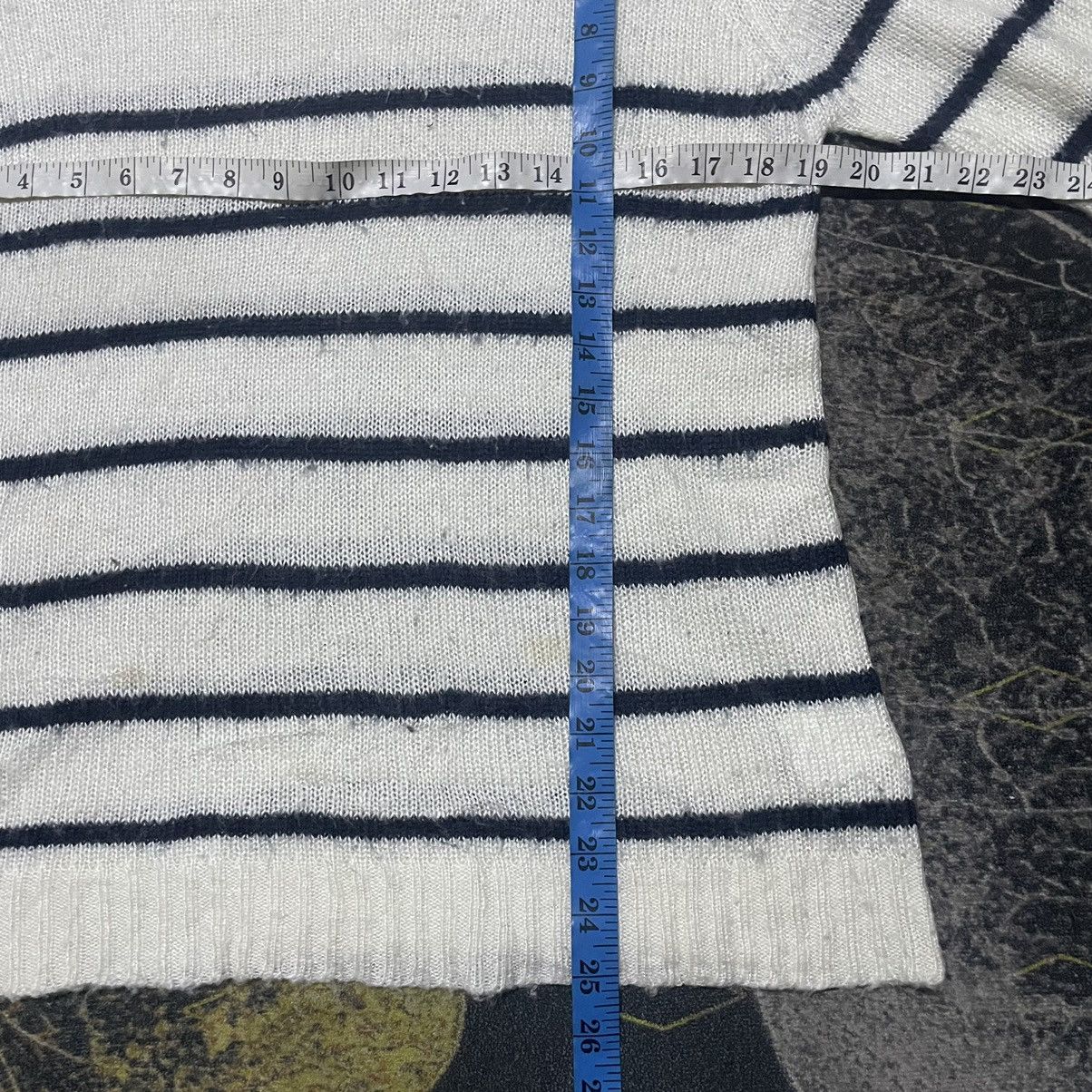 Japanese Brand × Vintage 💥Kate Ecru Stripe Knit Sweater Kurt Cobain Style Size M / US 6-8 / IT 42-44 - 3 Thumbnail