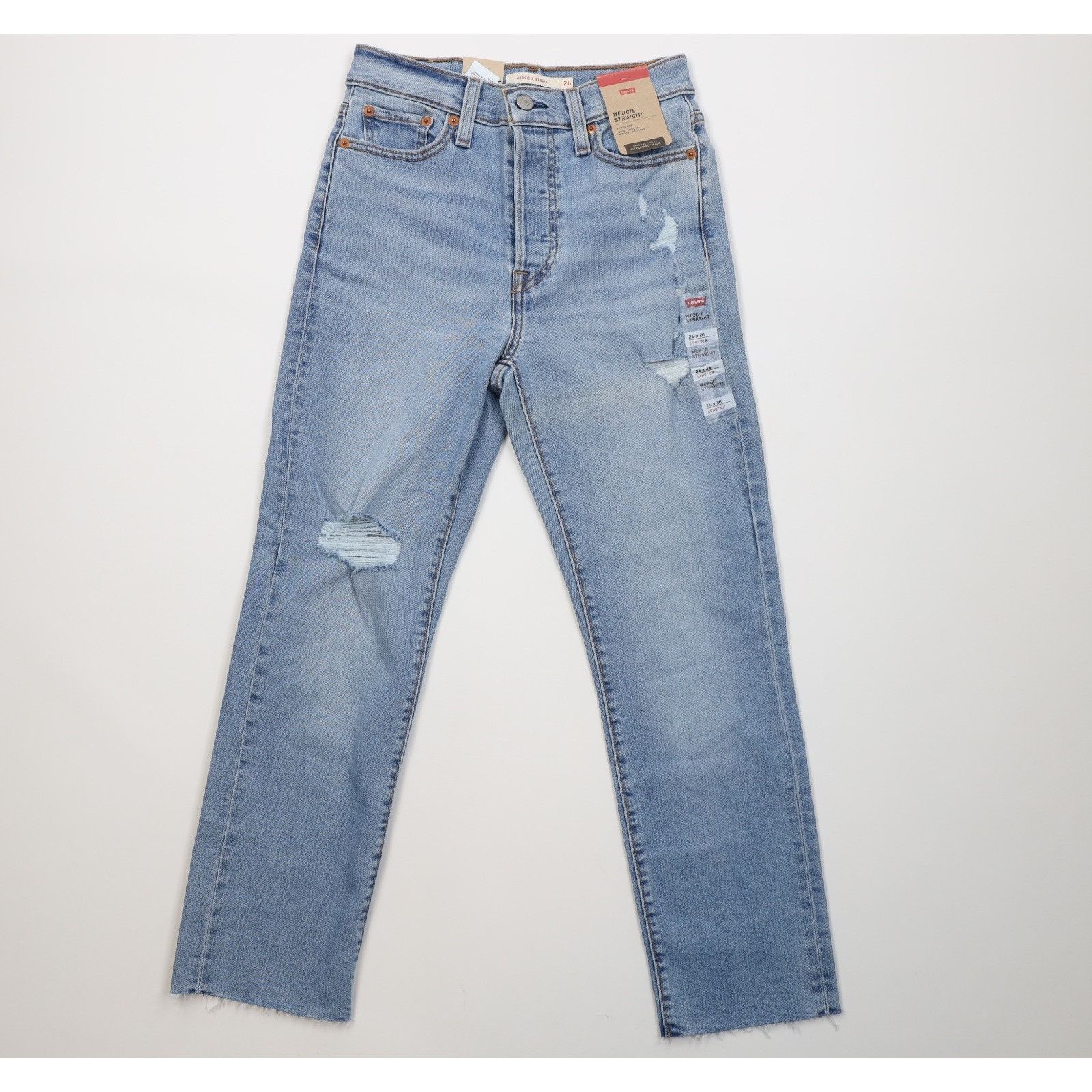 Levi's Deadstock Vintage Y2K Levis Button Fly Wedgie Straight Jeans Size 26" / US 2 / IT 38 - 1 Thumbnail