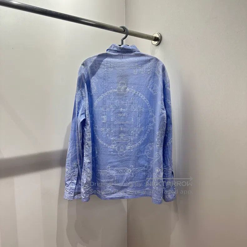 Hermes Hermes size 39 Blue Printed Shirt Size S / US 4 / IT 40 - 2 Thumbnail