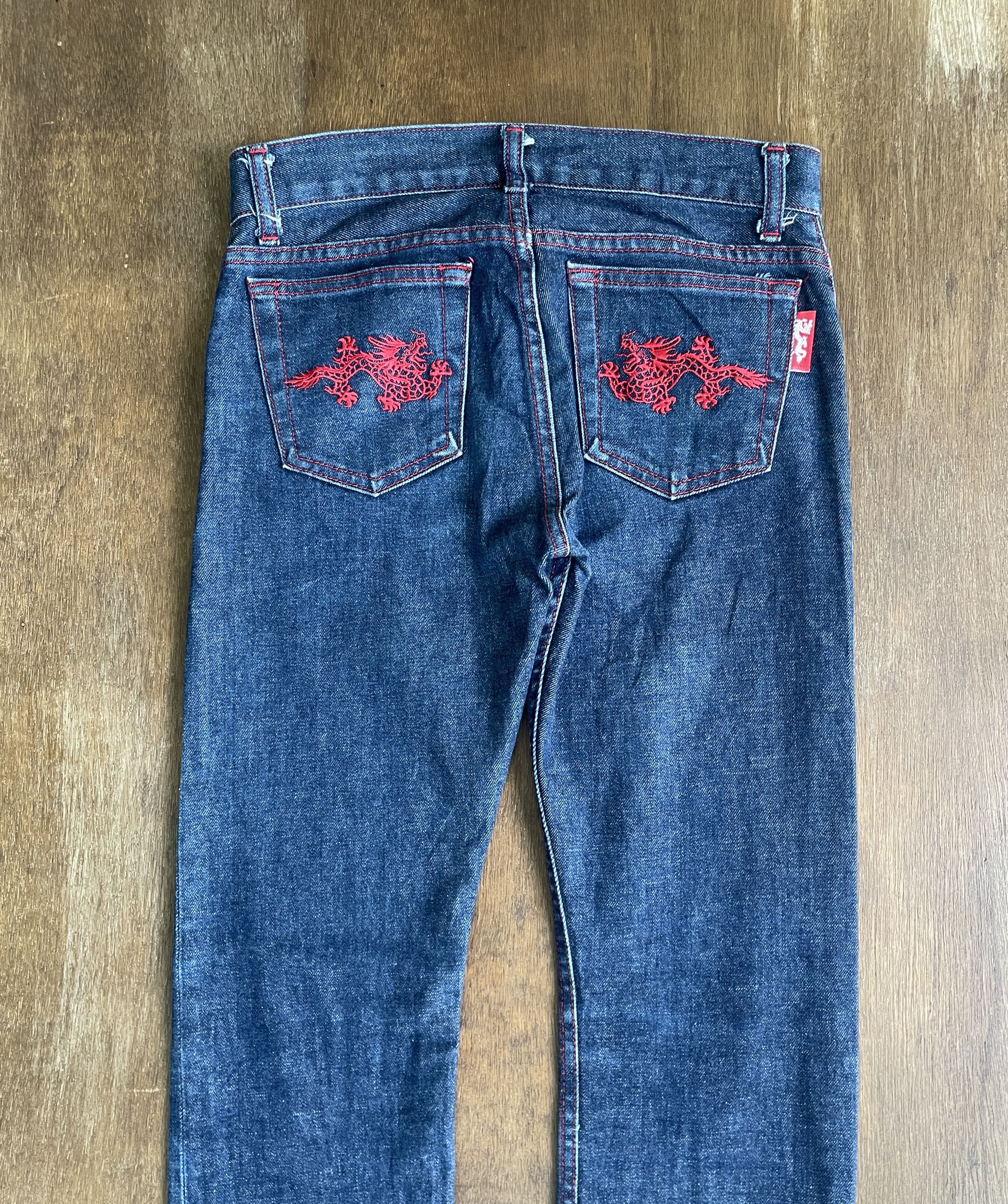 Vivienne Tam VIVIENNE TAM Red Dragons Embroidery Denim Size 28" / US 6 / IT 42 - 13 Thumbnail