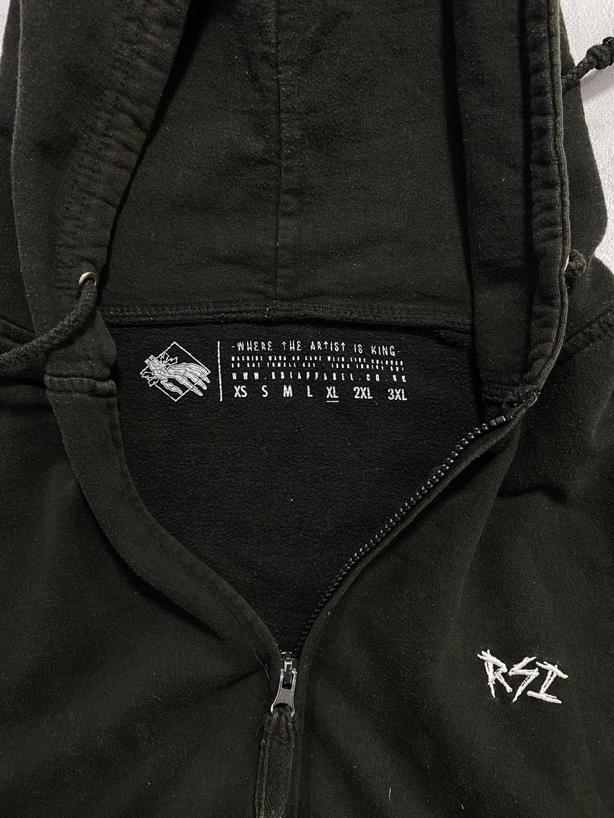 Band Tees × Vintage Vintage 90s Zip-Up Hoodie R.S.I Night Women Satanic Size US XL / EU 56 / 4 - 5 Thumbnail