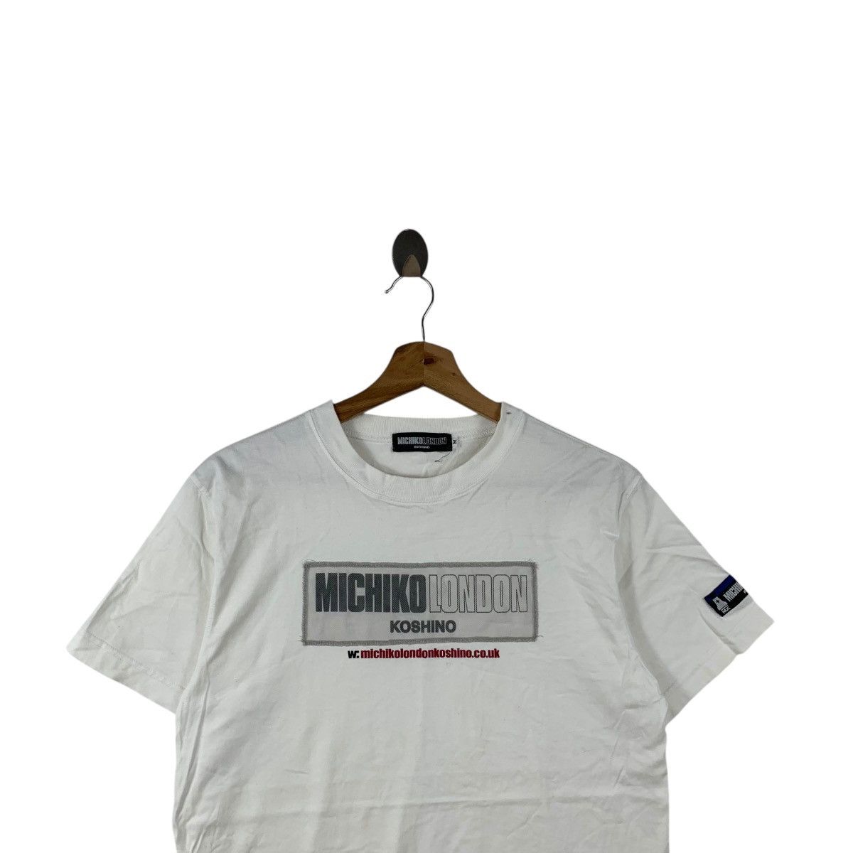 Michiko Koshino London Vintage MICHIKO LONDON KOSHINO Box Logo Tee Shirt Top Size M / US 6-8 / IT 42-44 - 2 Thumbnail