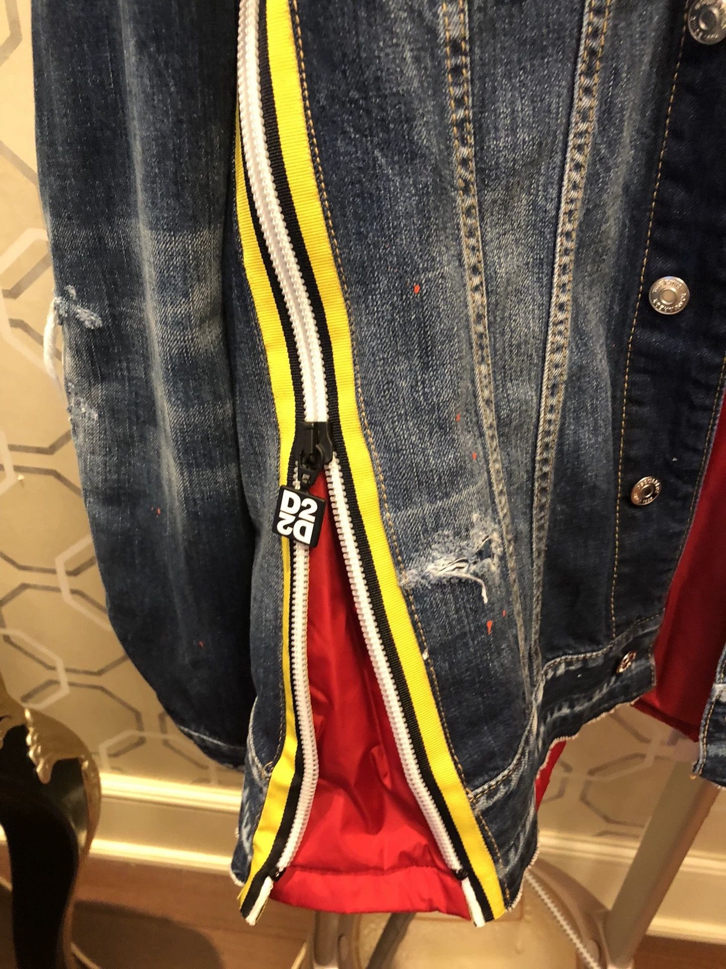 Dsquared2 Dsquared2 Denim Jacket Red Lining Size US M / EU 48-50 / 2 - 8 Thumbnail