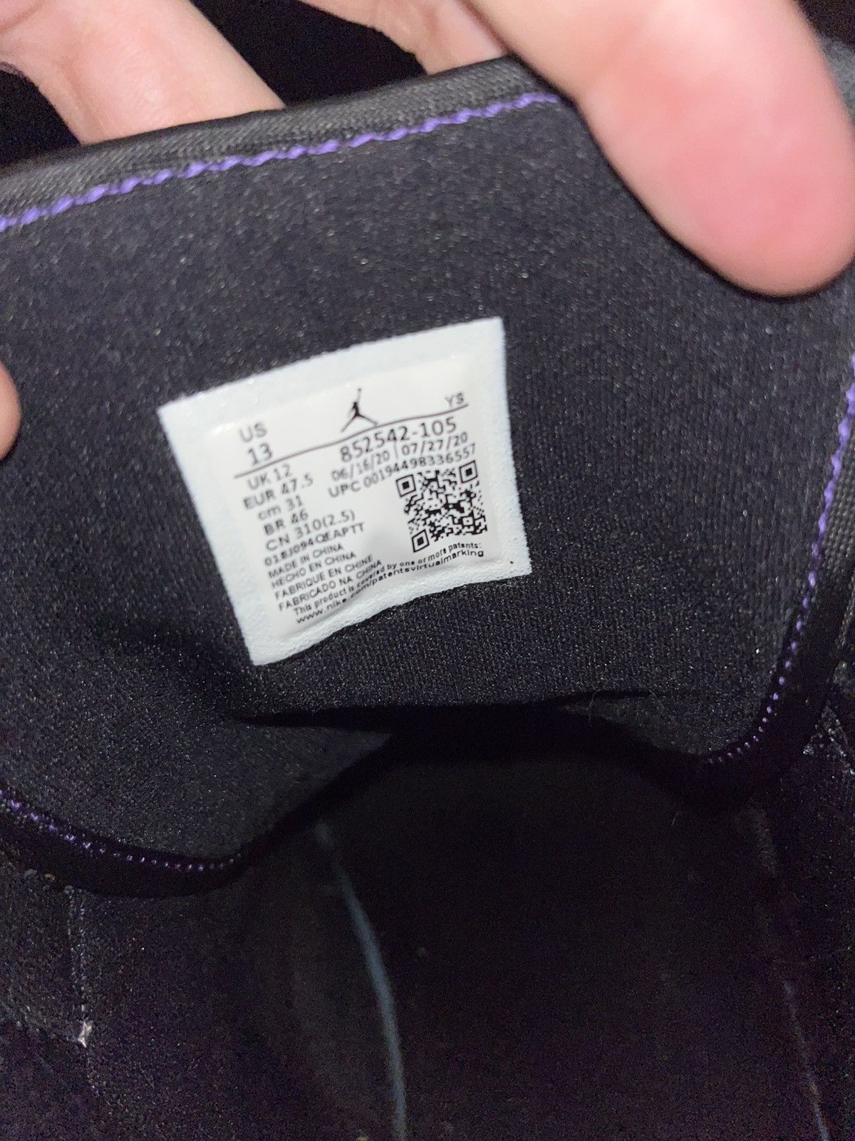 Jordan Brand Jordan 1 Mid SE Purple-black Size US 13 / EU 46 - 7 Thumbnail