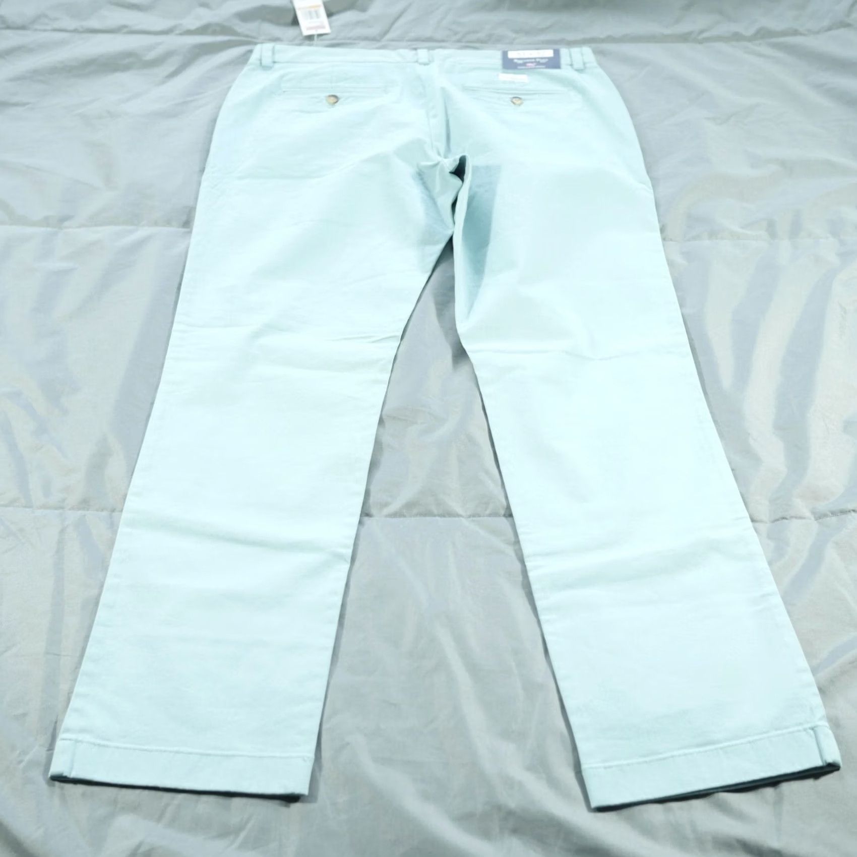 Vineyard Vines Vineyard Vines Pants Mens 33x32 Breaker Chino Trousers Elastic Flat Front Classic POCKETS Canvas Cotton Green 90s Preppy Sports (Adult Mens) Size US 33 - 2 Thumbnail