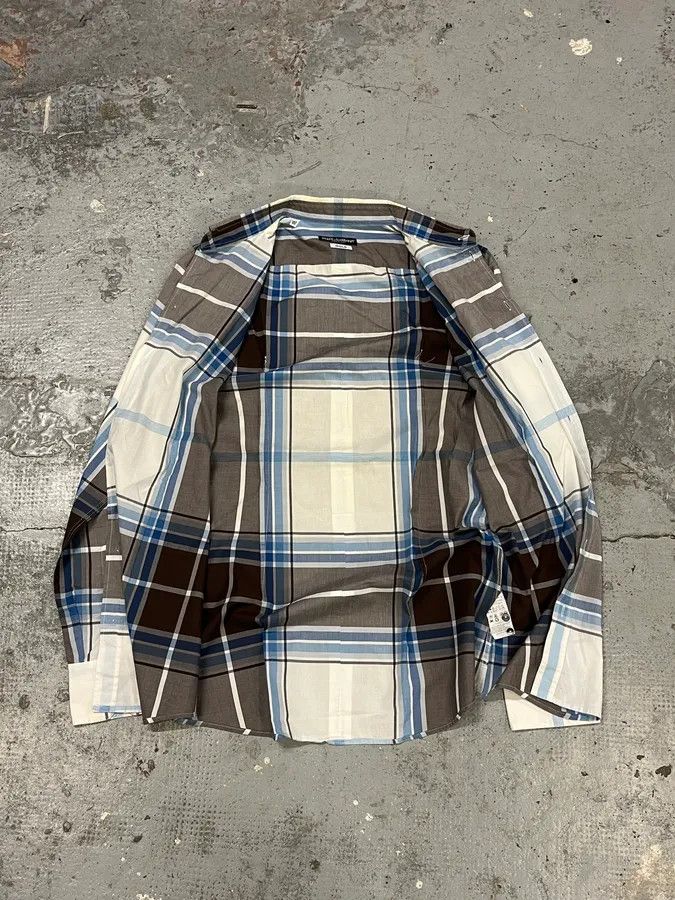 Dolce & Gabbana 2000s Dolce & Gabbana White & Brown Checkered Shirt Size US M / EU 48-50 / 2 - 9 Thumbnail