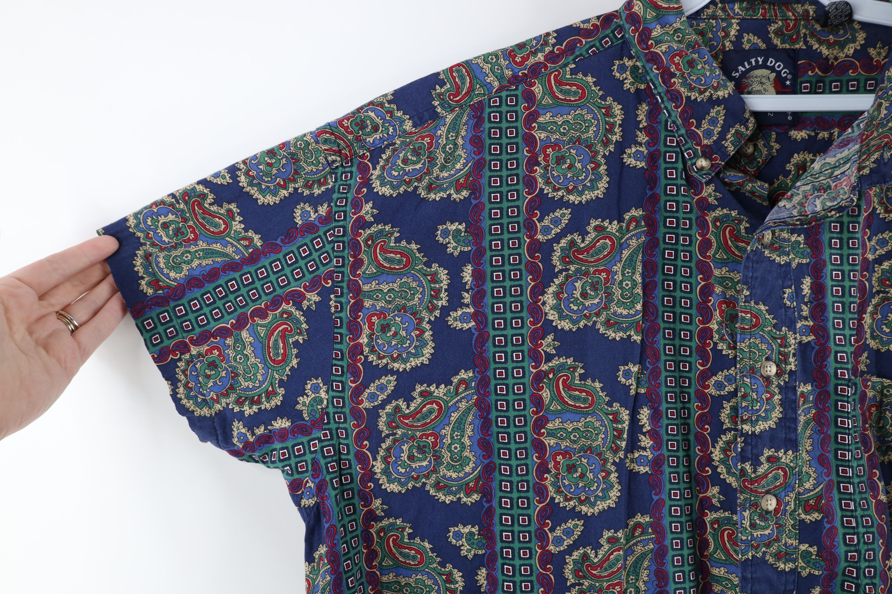 Vintage Vintage 90s Streetwear Rainbow Paisley Button Down Shirt Size US XL / EU 56 / 4 - 6 Thumbnail