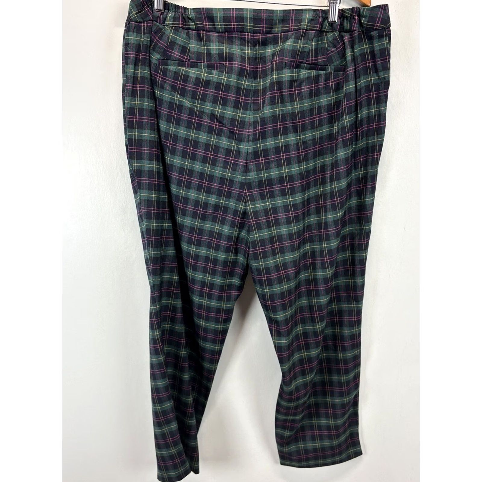 Talbots Talbots Hampshire Pants 22W Plus Wool Blend Elastic Sides Ankle Tartan NEW! Size 40" / US 18 - 3 Thumbnail