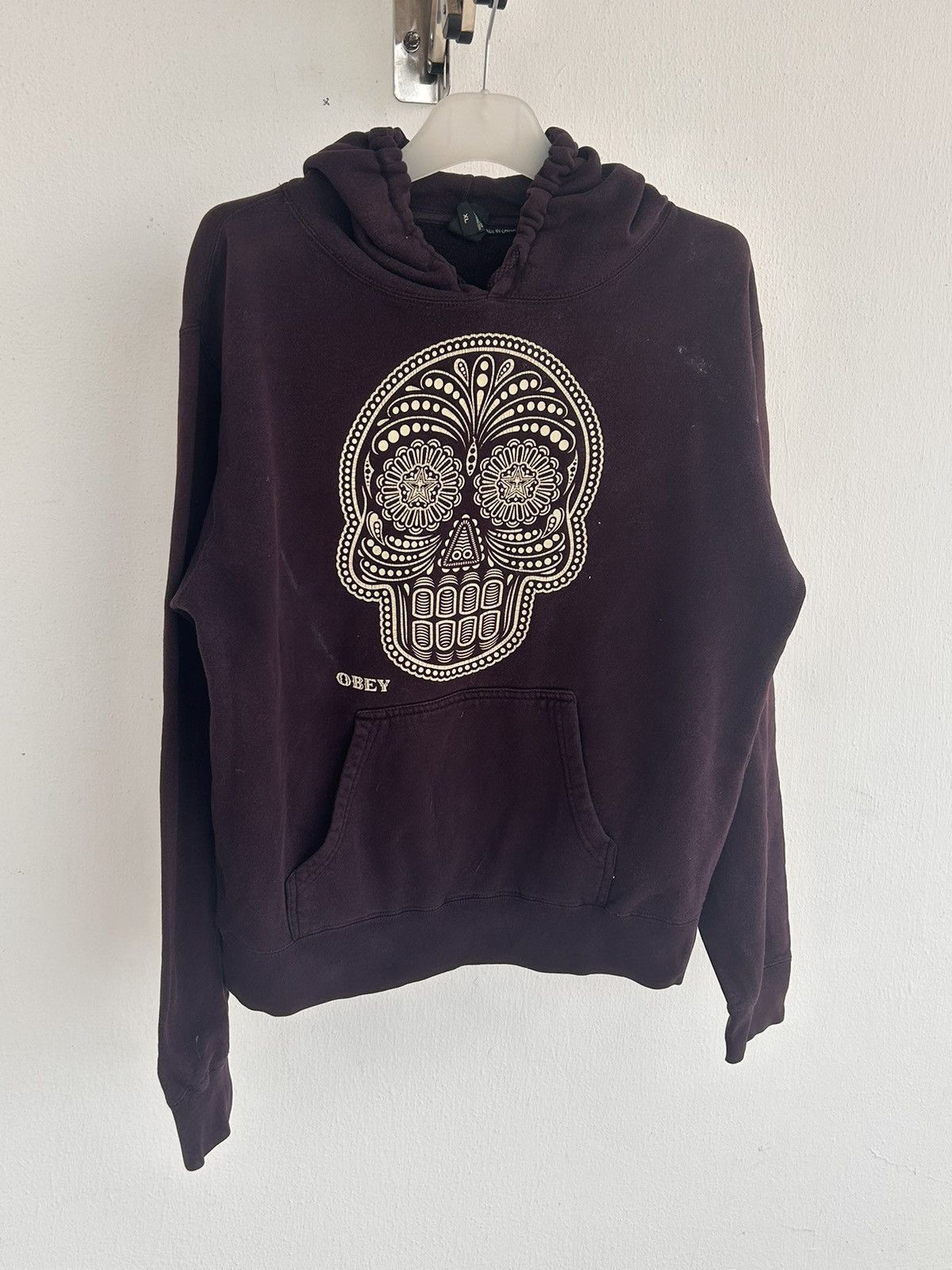 Obey Obey hoodie purple fronthit skeleton Size US M / EU 48-50 / 2 - 1 Thumbnail