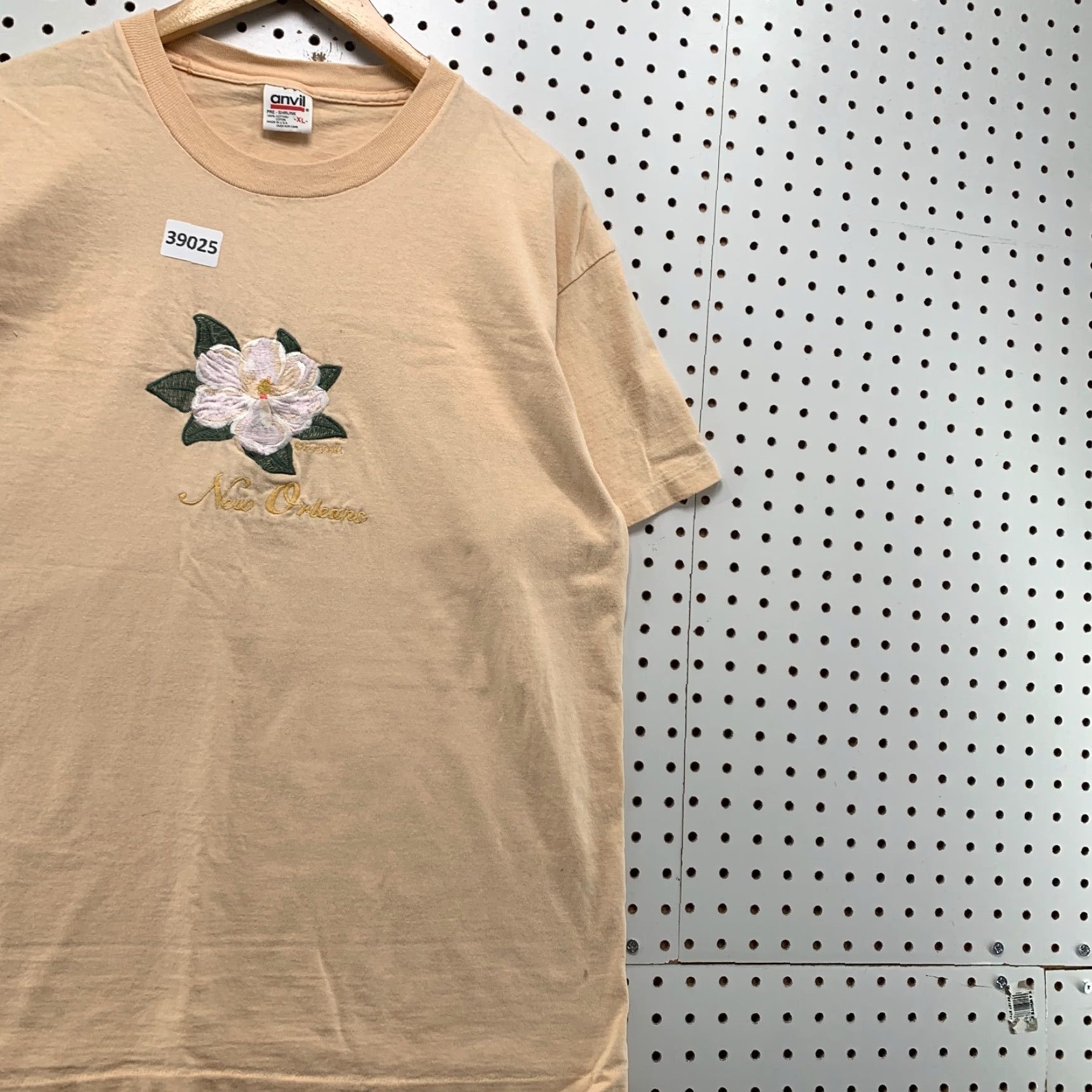 Anvil VINTAGE Anvil 90s Floral Shirt Adult XL Orange Single Stitch Flower USA Mens Size US XL / EU 56 / 4 - 4 Thumbnail