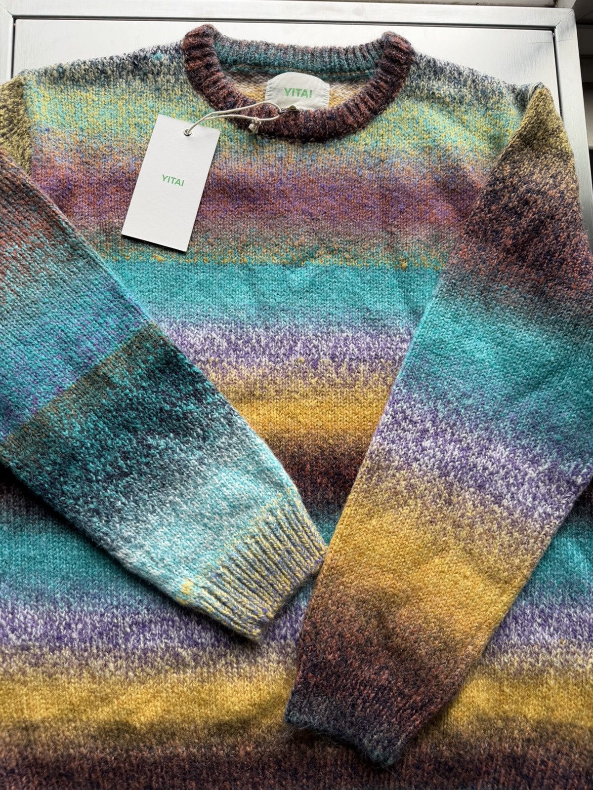 YITAI Men’s XXL Yitai Radio Star Knit Jumper |Mohair & Wool Blend Size US XXL / EU 58 / 5 - 15 Thumbnail