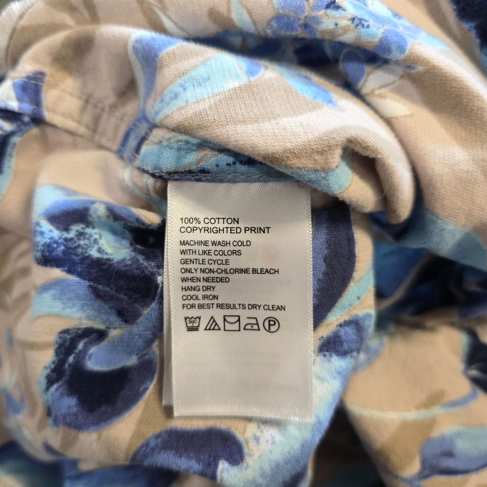 Tommy Bahama Tommy Bahama Button-Up Top Womens Size L Tan Blue Floral Corduroy Casual Shirt Cap sleeve Corduroy Button-Up Capsule Size L / US 10 / IT 46 - 7 Thumbnail