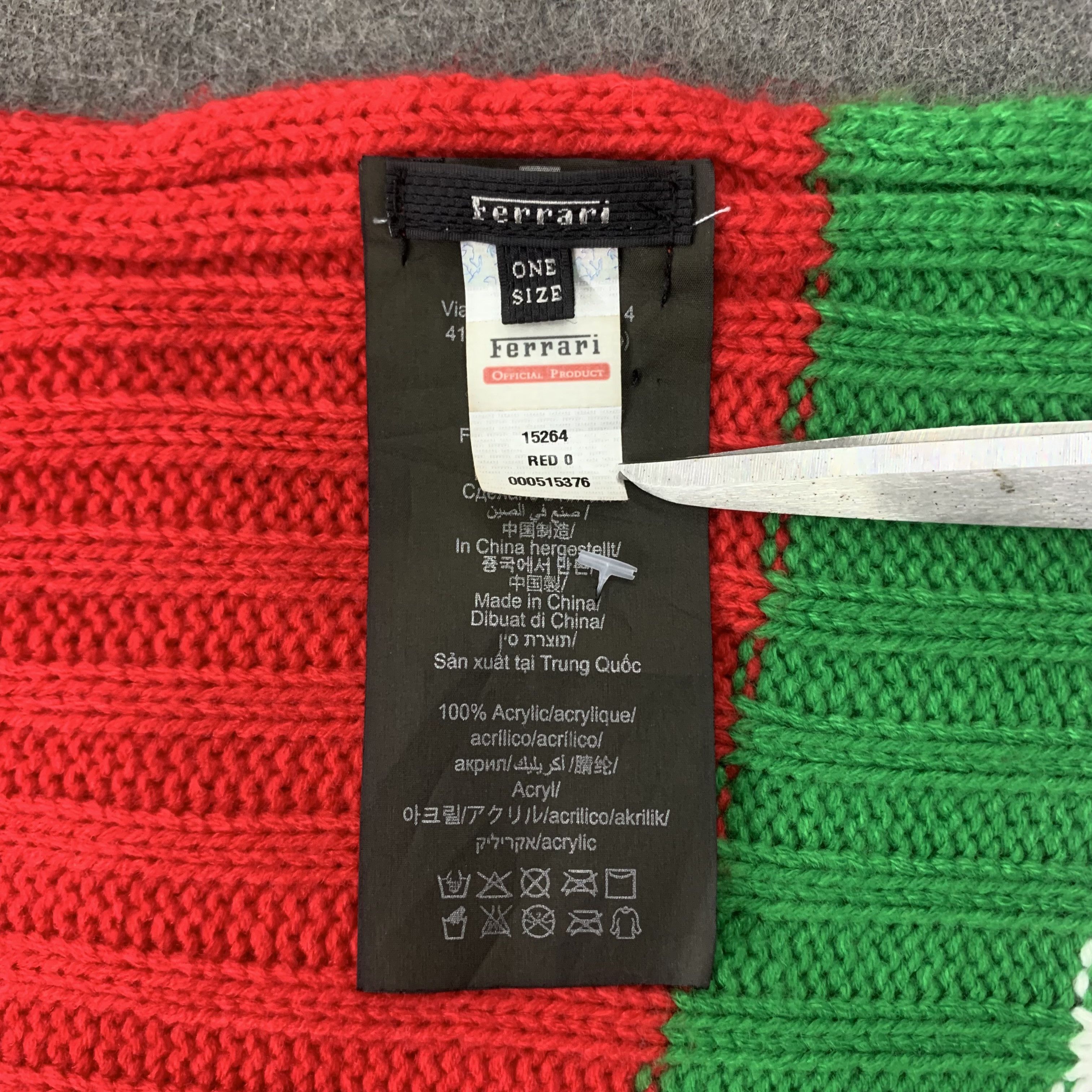 Ferrari Ferrari Scarf Wool Muffler Neck Wrap BL9317 Size ONE SIZE - 6 Thumbnail