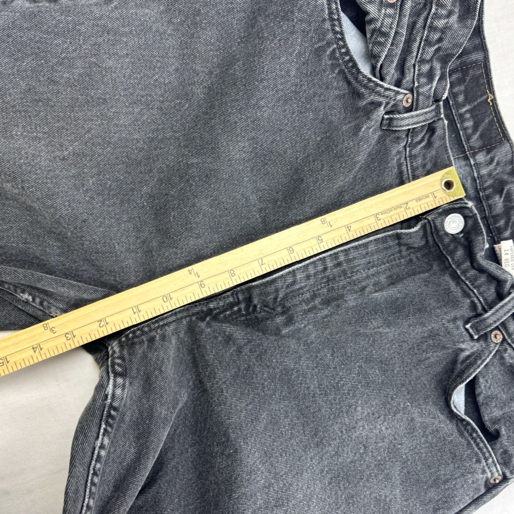 Levi's VINTAGE Levi's Jeans 14 Slim Black 912 90s Levis 912 Womens Tapered Orange Tab 28in inseam 29in waist Boy? (Wait) Size 36" / US 14 / IT 50 - 7 Thumbnail