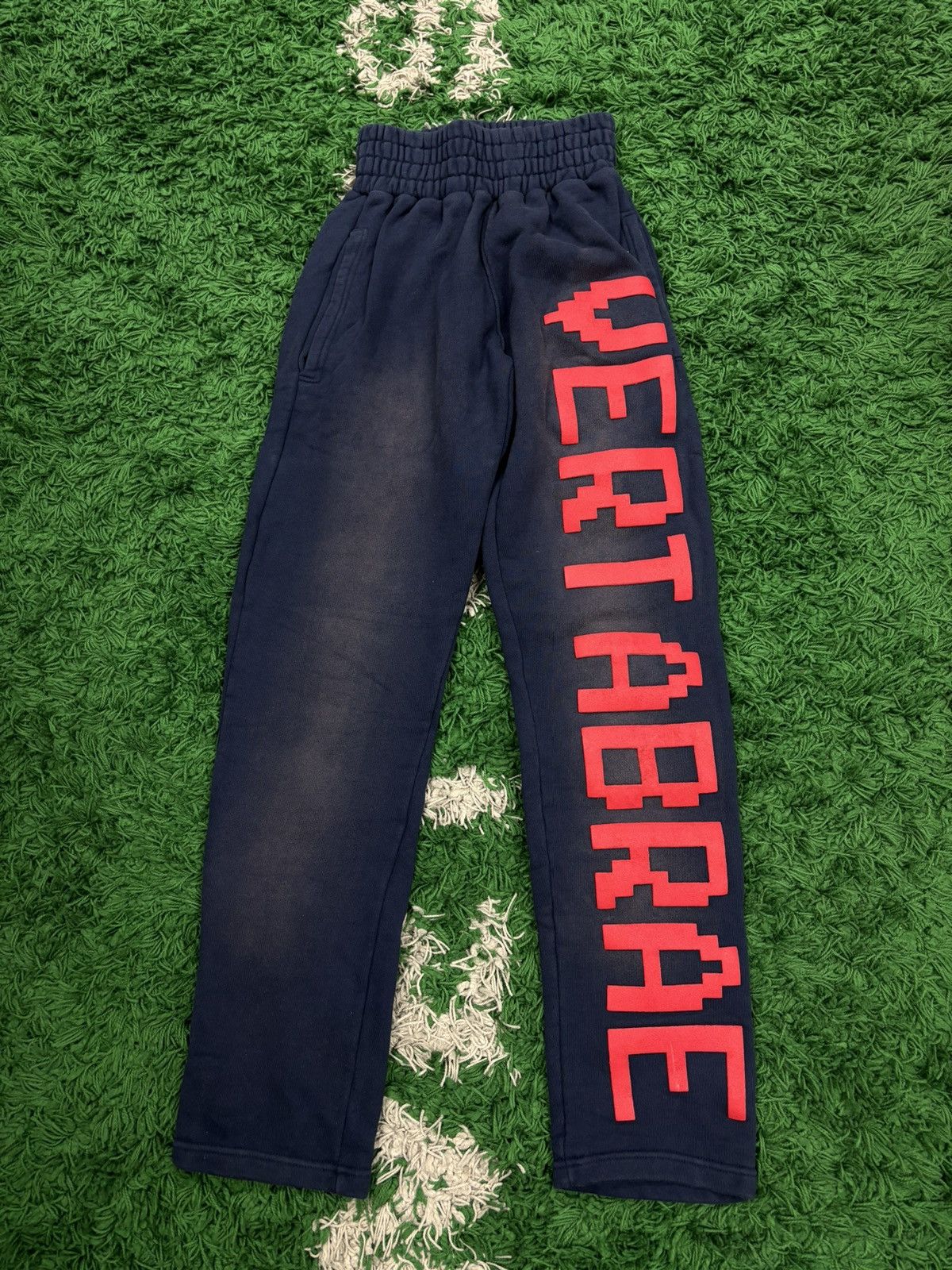 image of Vertabrae Sweatpants Navy Red Small, Men's (Size 30)