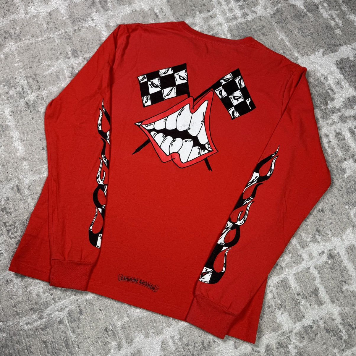 Chrome Hearts Matty boy chomper sleeve flames long sleeve tee shirt Size US L / EU 52-54 / 3 - 2 Thumbnail