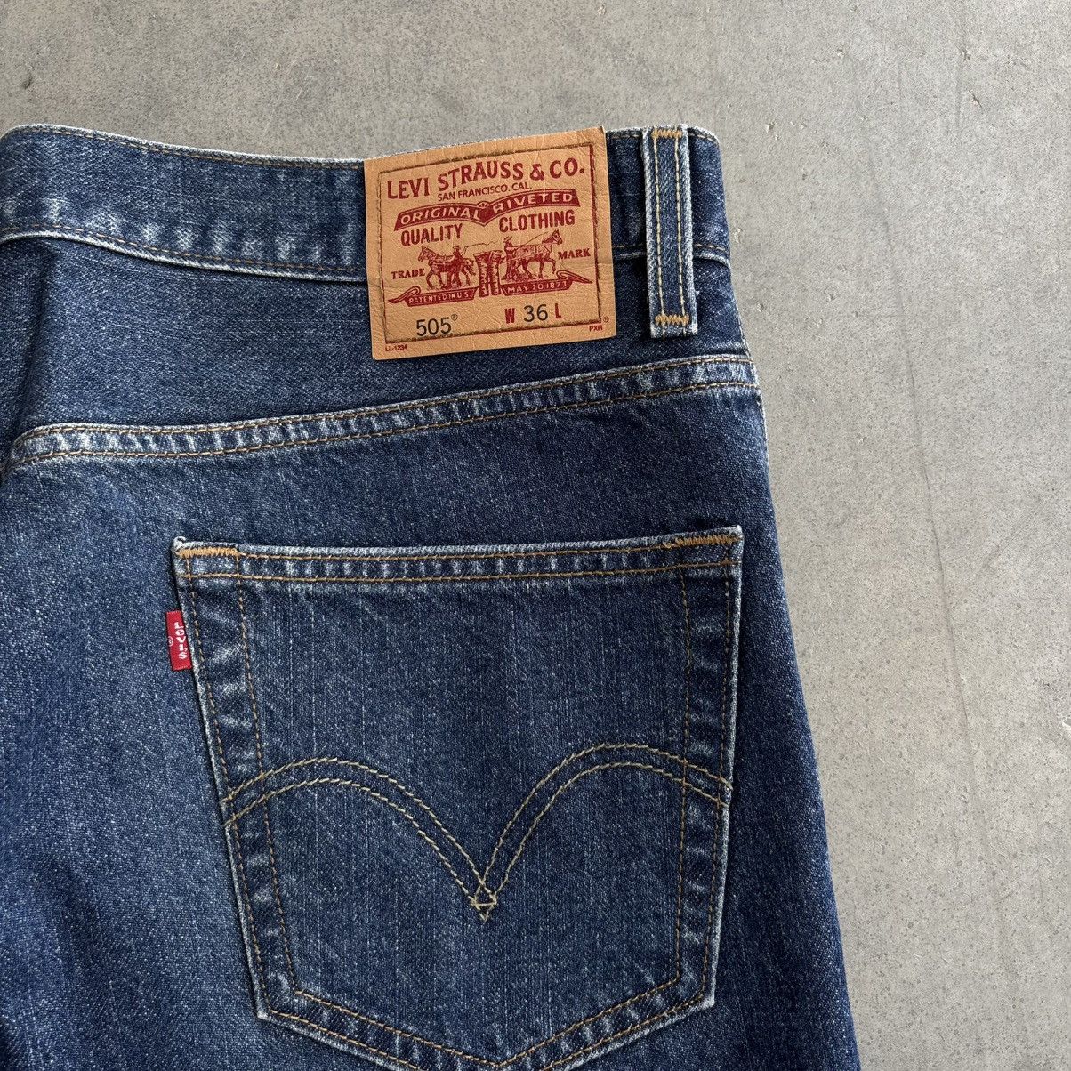 Levi's × Vintage Vintage Y2K Levi's Streetwear Baggy Jean Shorts 36 505 style Size US 36 / EU 52 - 2 Thumbnail