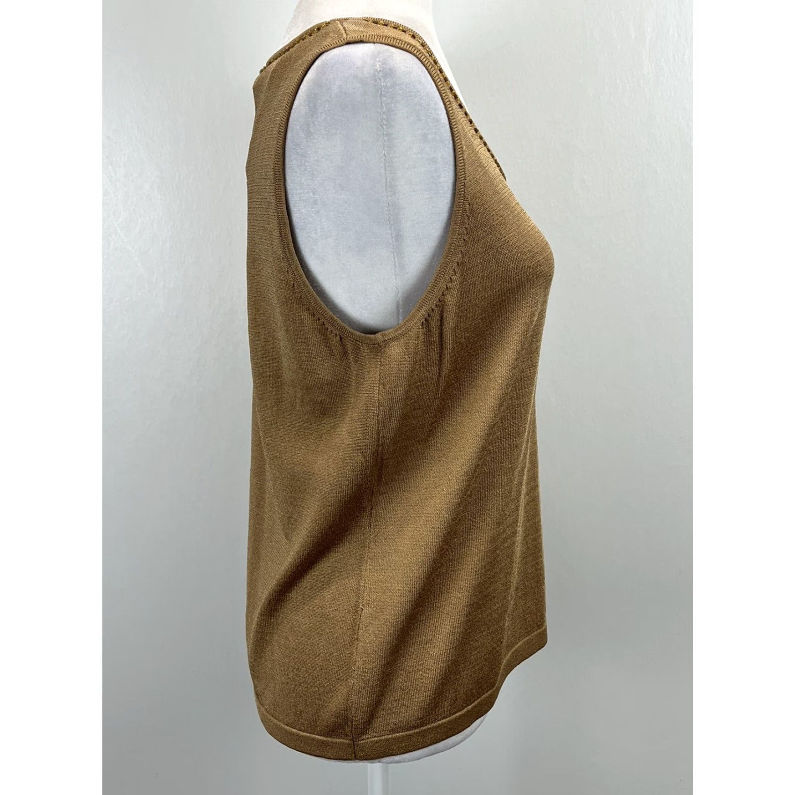 Jones New York Jones New York Sweater Women Large Sleeveless Knit Beaded Shell Classic All Seasons Size L / US 10 / IT 46 - 4 Thumbnail