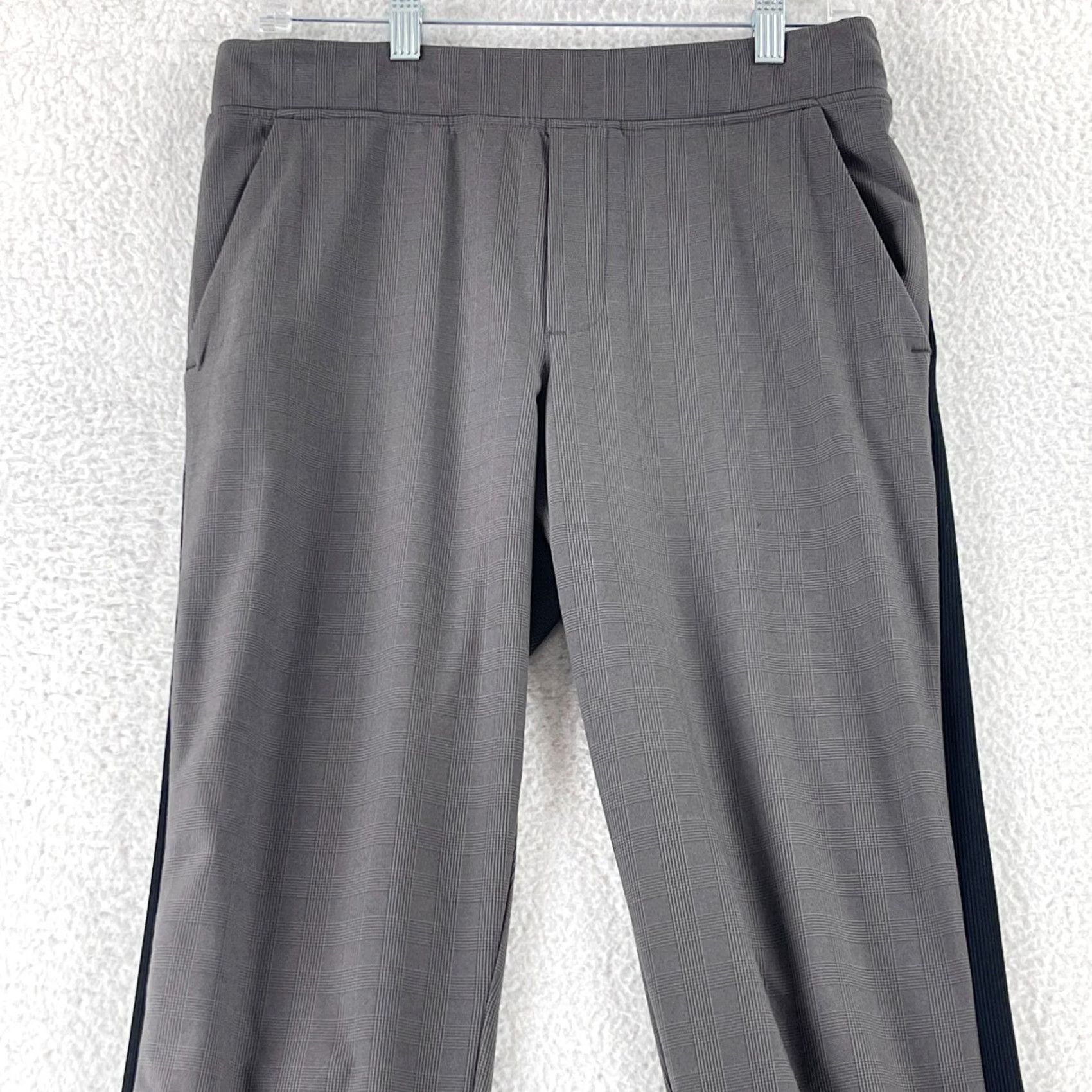 Athleta Athleta Brooklyn Ankle Pants Womens Size 4 Brown Houndstooth Pull On Straight Shirt Size 27" / US 4 / IT 40 - 2 Thumbnail