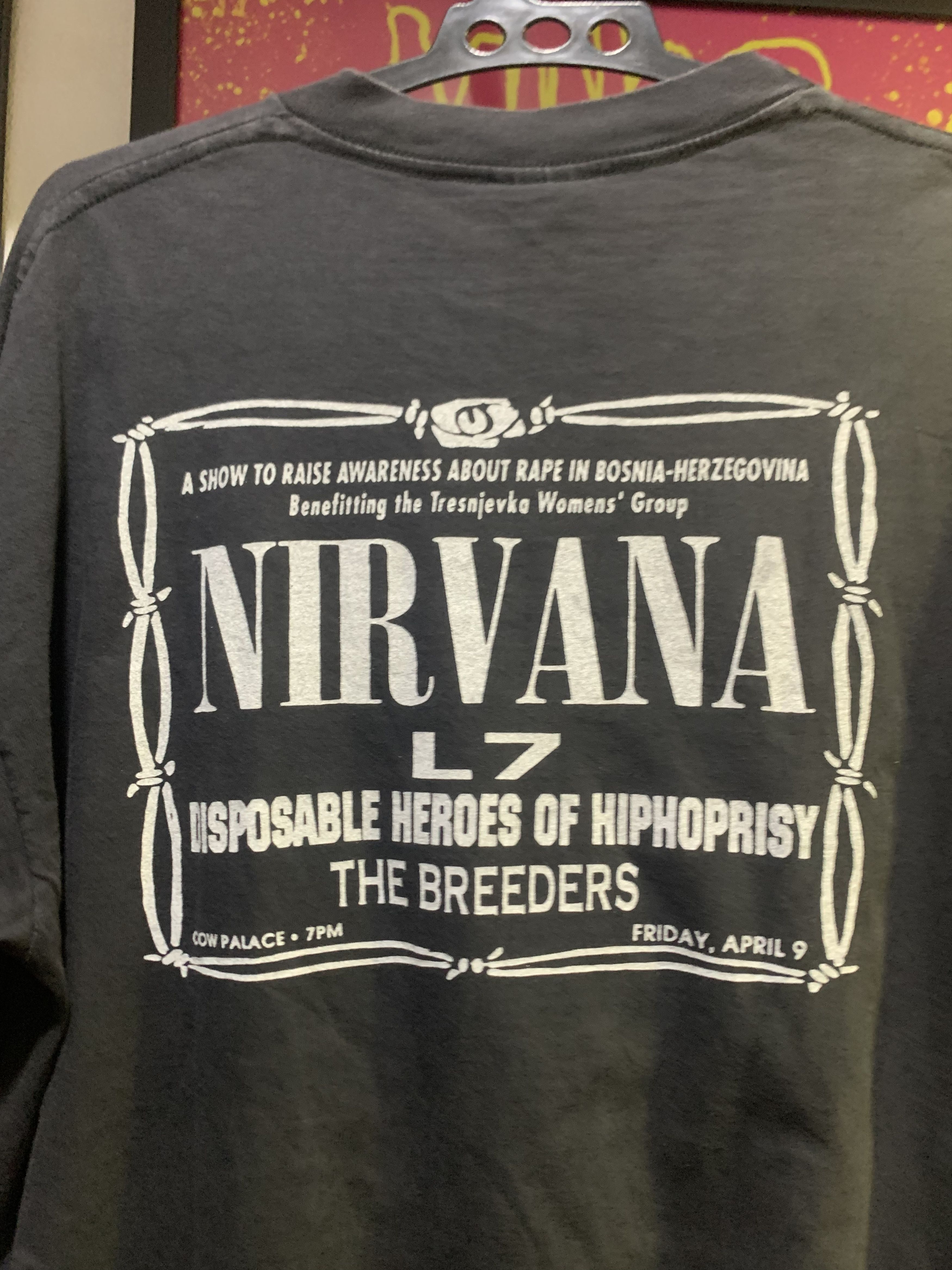 Band Tees Vintage NIRVANA, L7 & THE BREEDERS Live in Paris 1993 Size US XL / EU 56 / 4 - 6 Thumbnail