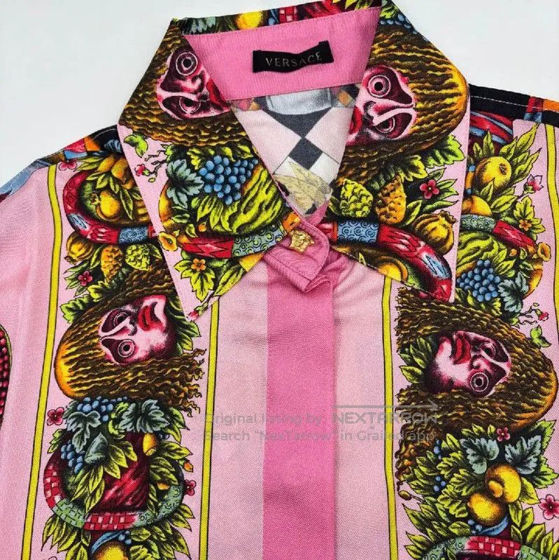 Versace Versace Pink Silk Long Sleeve T-Shirt . Size S / US 4 / IT 40 - 6 Thumbnail