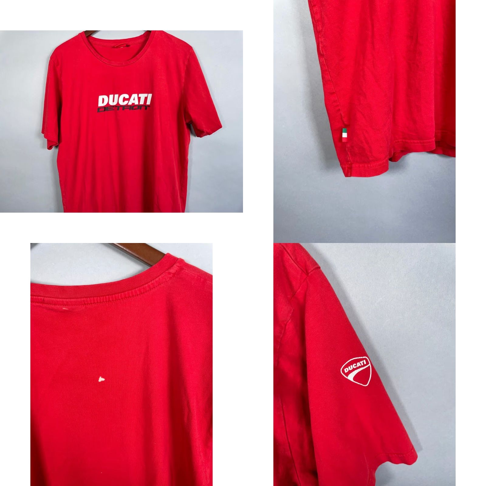Vintage VINTAGE Ducati Men’s Graphic Print T-Shirt XL Adult Red Cotton Short Sleeve City Cars Official Size US XL / EU 56 / 4 - 8 Thumbnail