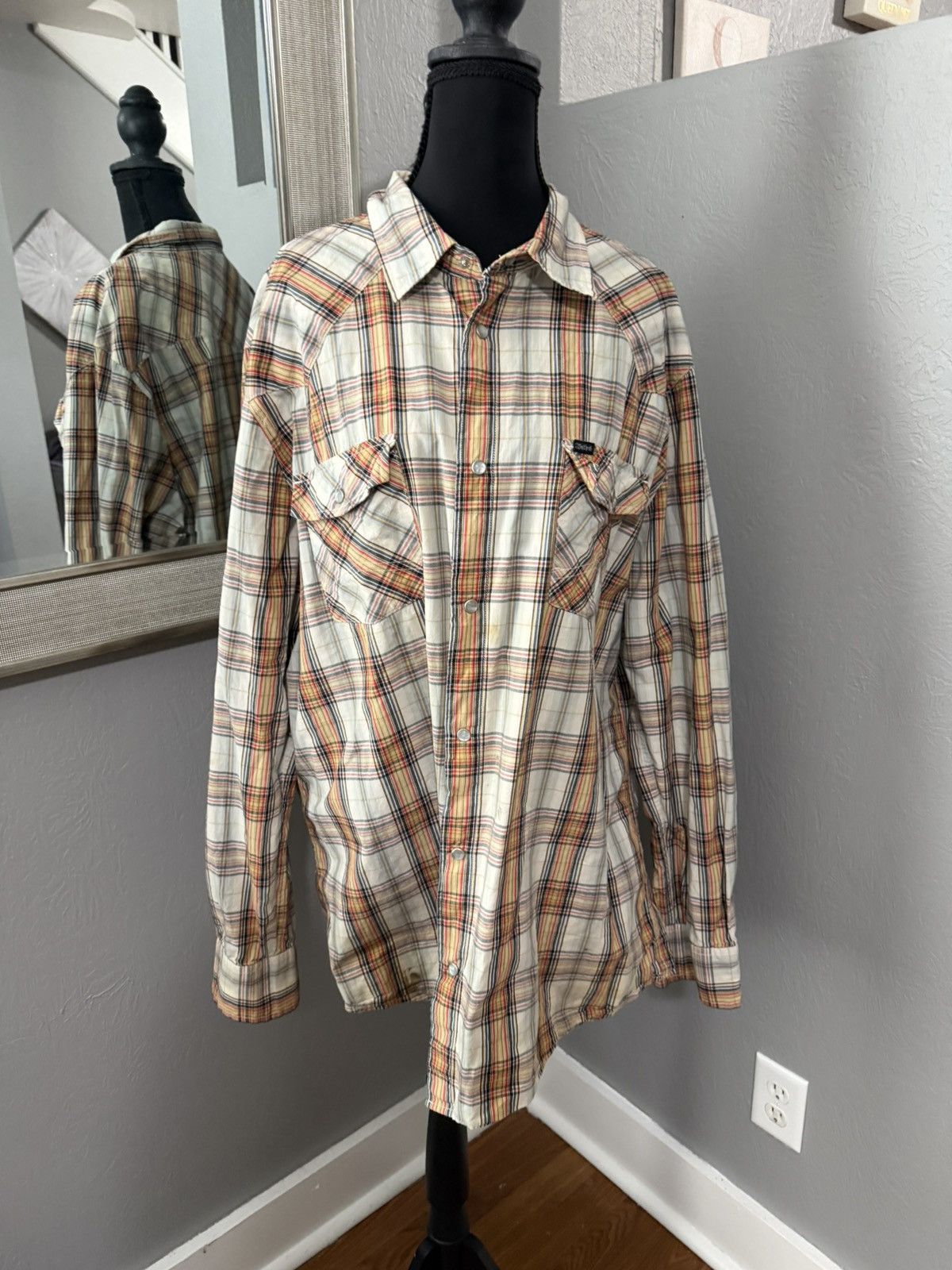 Bullhead Denim Co. Bullhead Western-Style Pearl Snap Plaid Shirt Size XXL Size US XXL / EU 58 / 5 - 1 Thumbnail