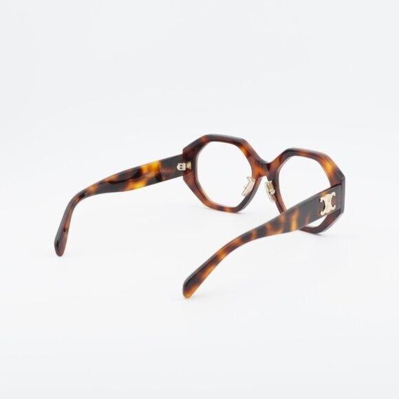 Celine Celine CL50161F 053 Eyeglasses Havana 52mm Square Frame Size ONE SIZE - 4 Thumbnail