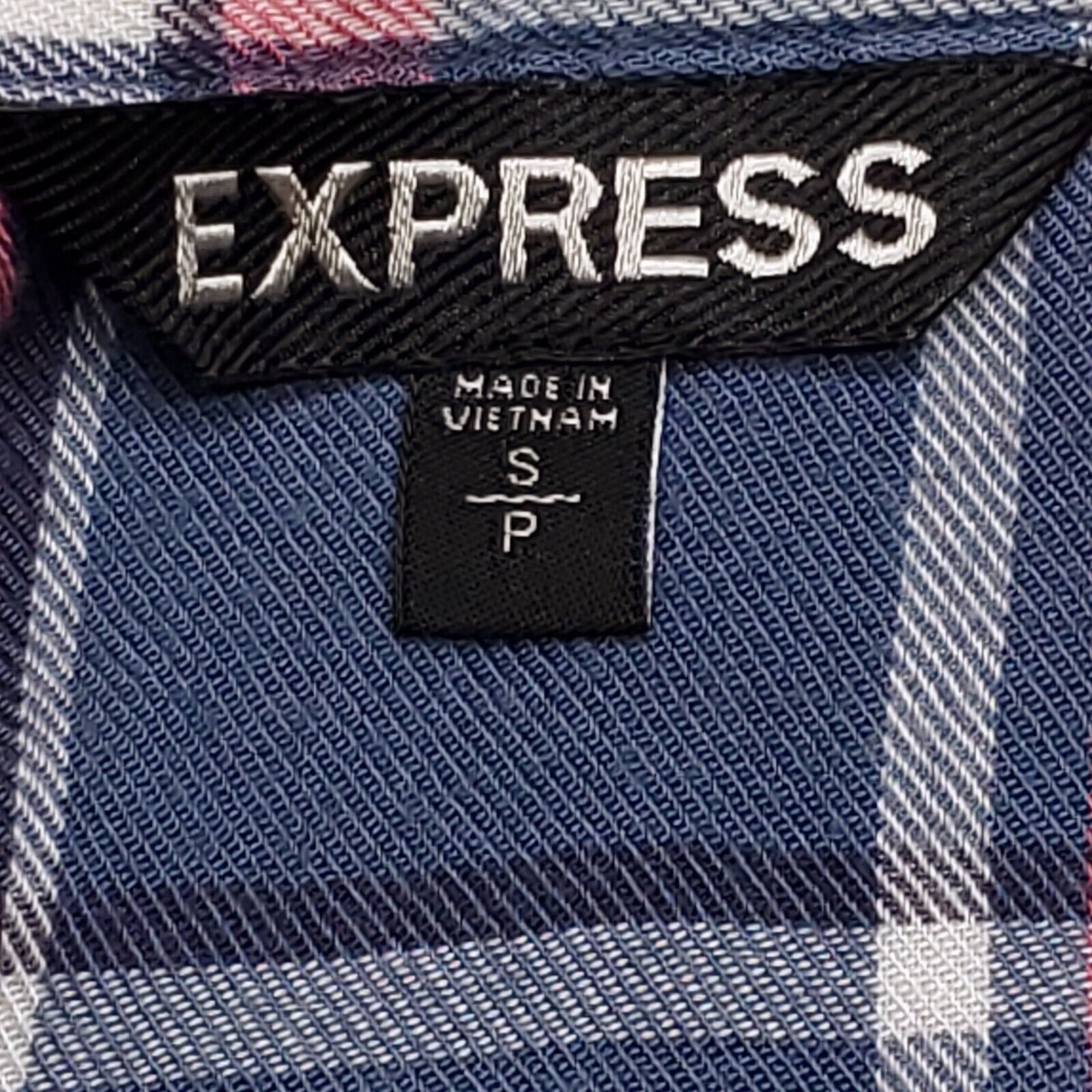 Express Express Casual Button Up Shirt Womens Size Small S Blue Red Size S / US 4 / IT 40 - 3 Thumbnail