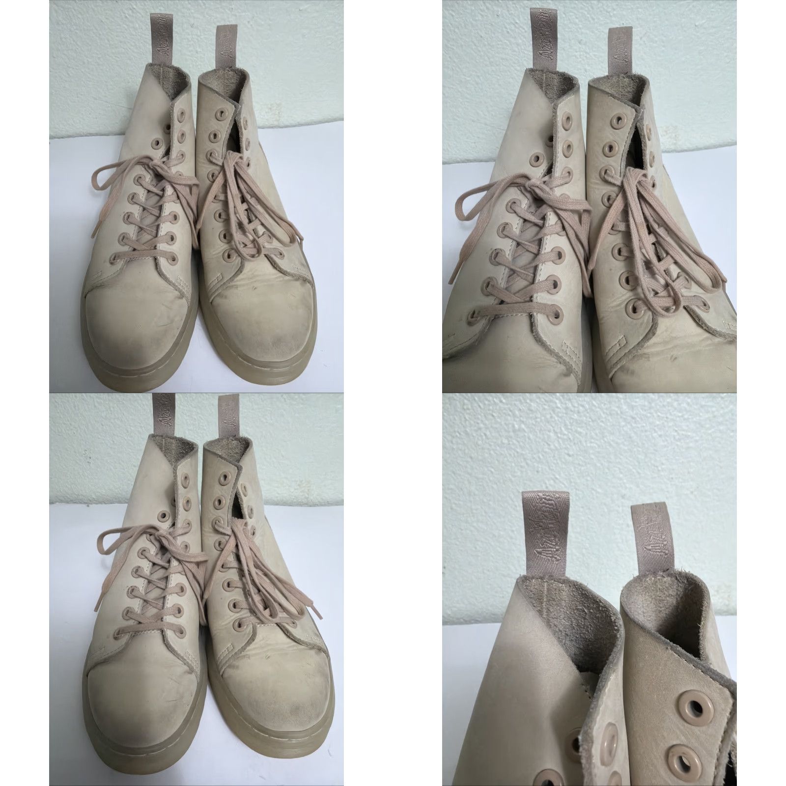 Dr. Martens Dr. Martens Talib Men’s Size 4 Ladies 5 Soft Nubuck Beige Leather Boots Stains Size US 5 / EU 37 - 8 Thumbnail