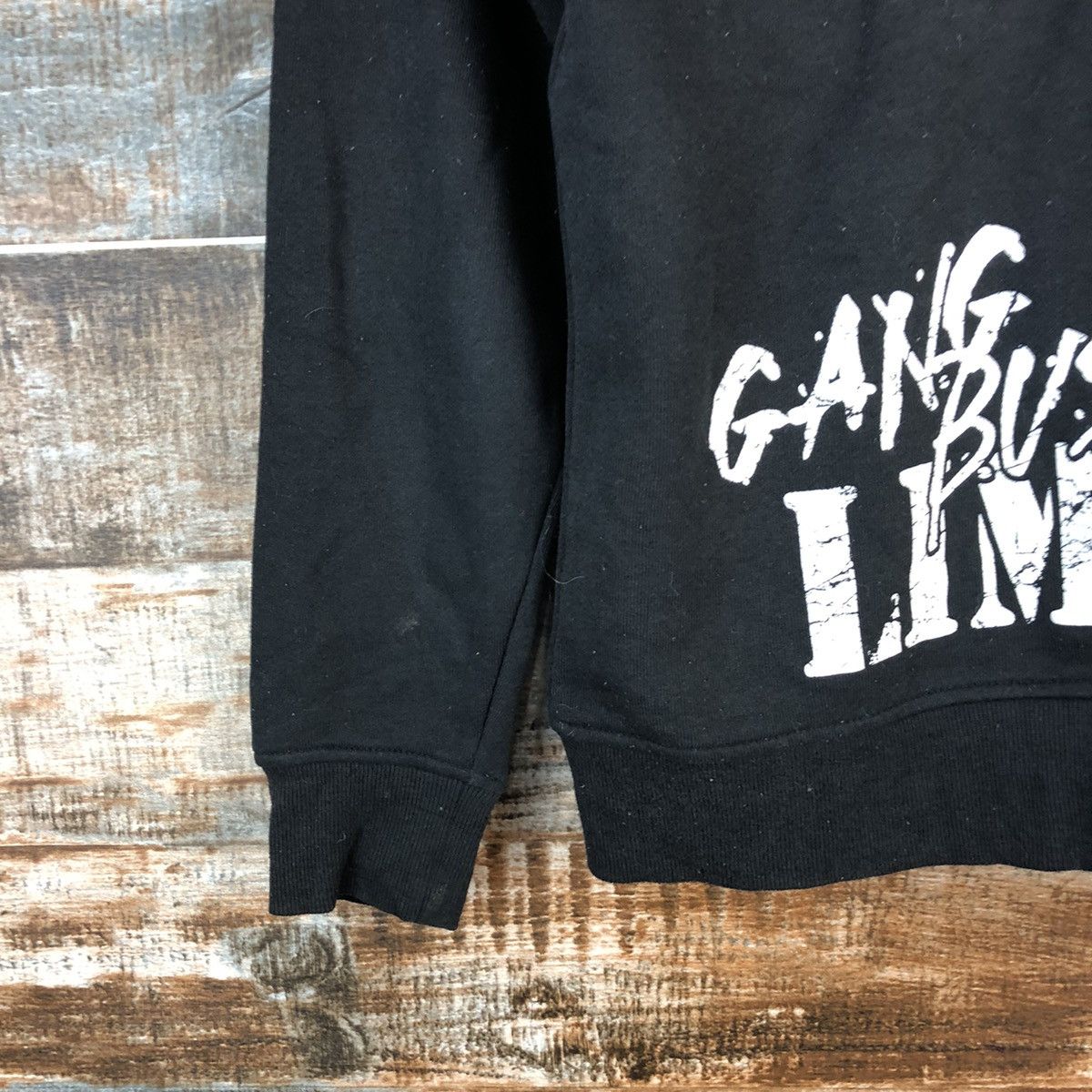 Japanese Brand Gang Busters skull punk Black sweater Hoodie #A2458 Size US XS / EU 42 / 0 - 17 Thumbnail