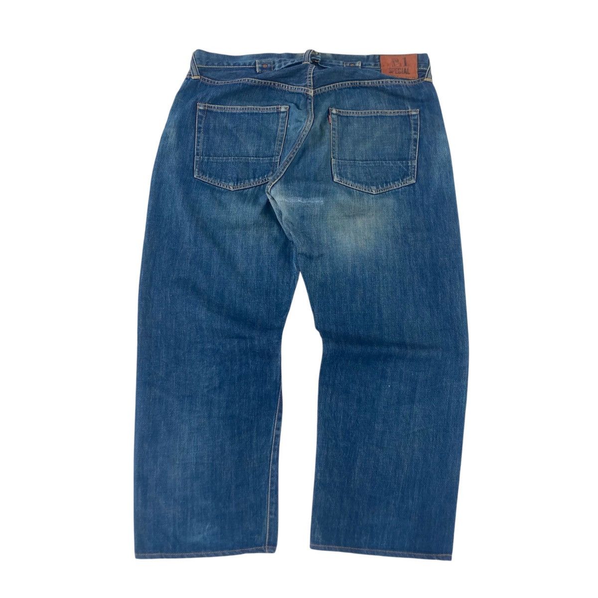 Evisu DISTRESSED EVISU SELVEDGE BUCKLE BACK JEANS Size US 37 - 3 Thumbnail